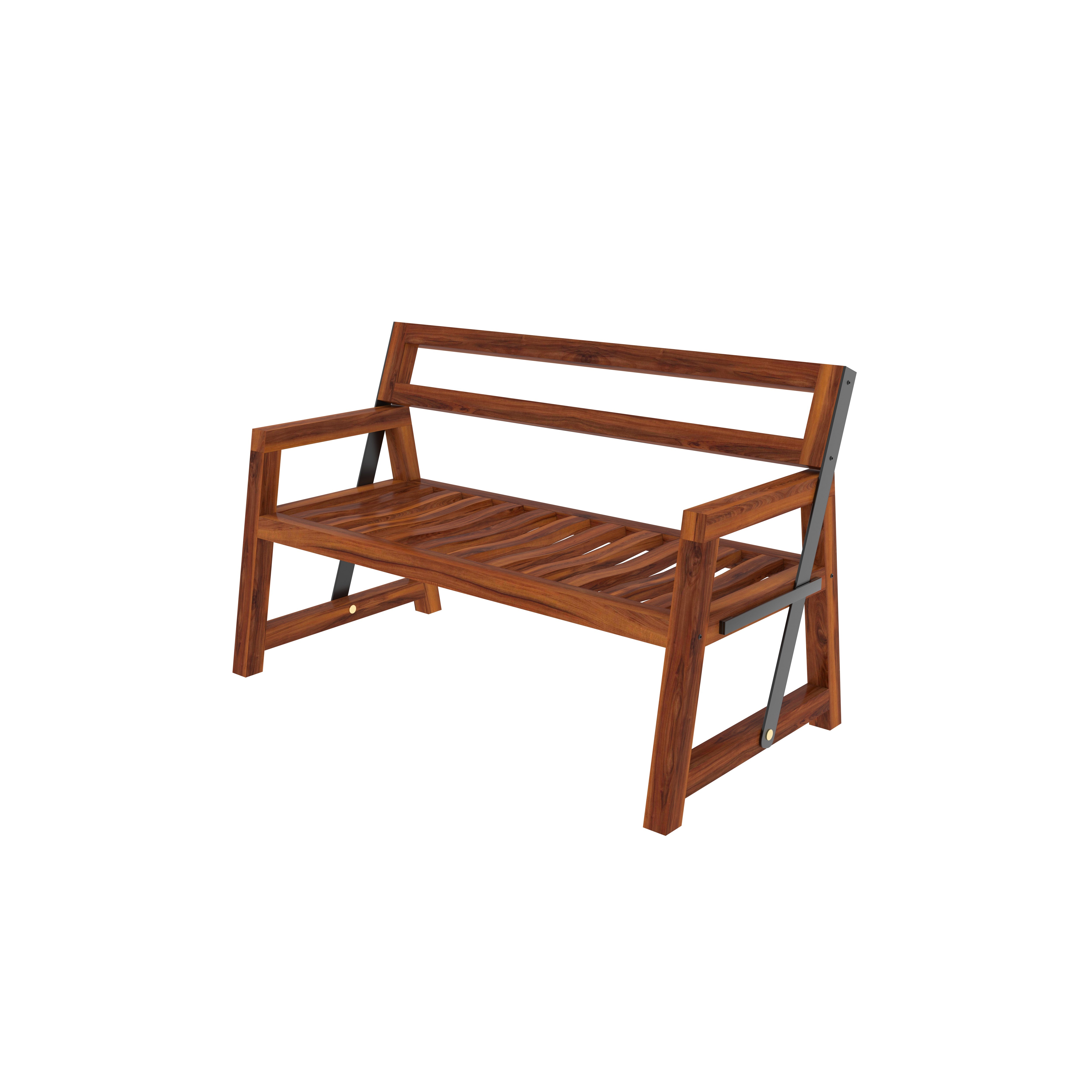 Reversible Back Wooden Garden Bench Bench