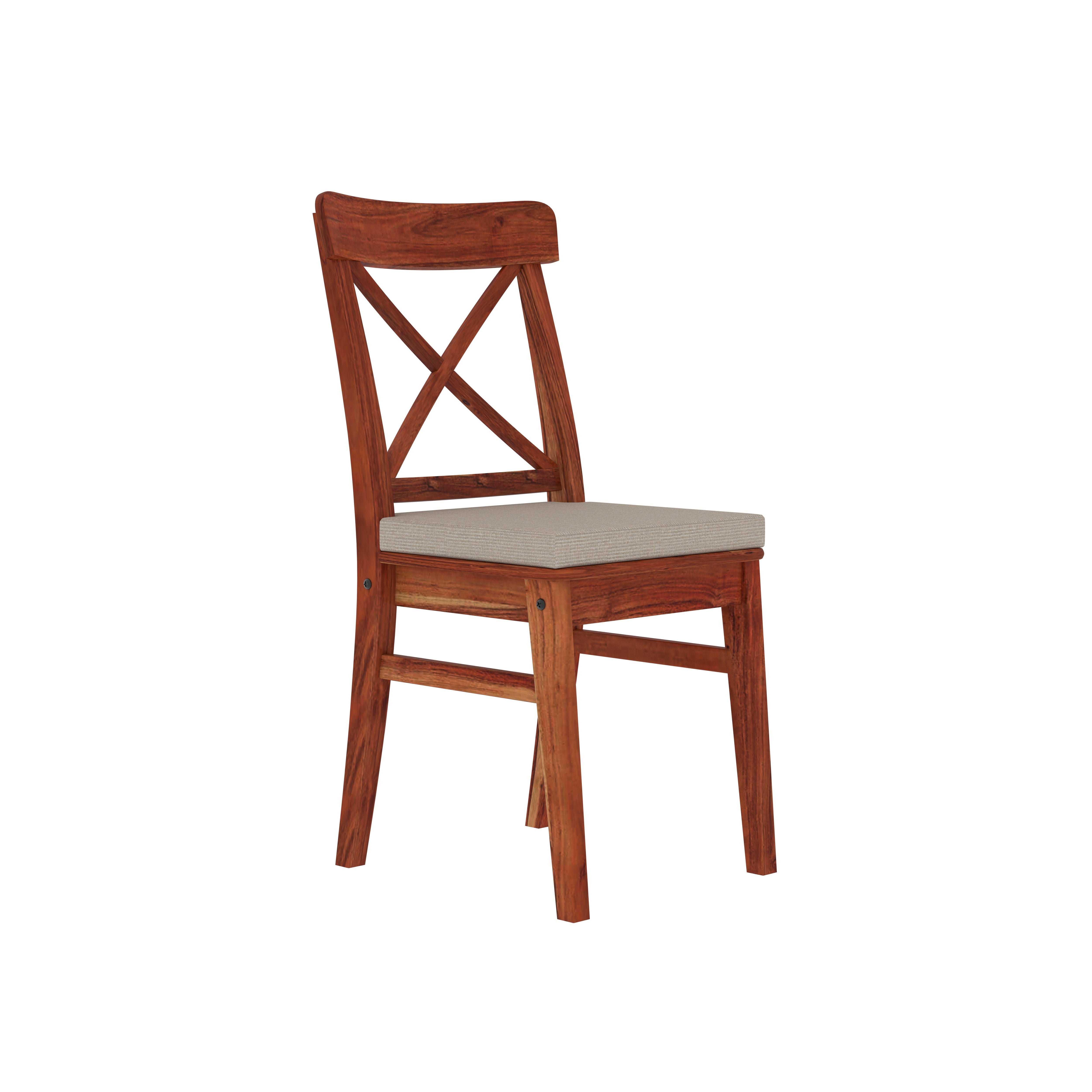 Classic 4-Seater Wooden Dining Table Set with Cushioned Chairs – Elegant Traditional Style Dining Set
