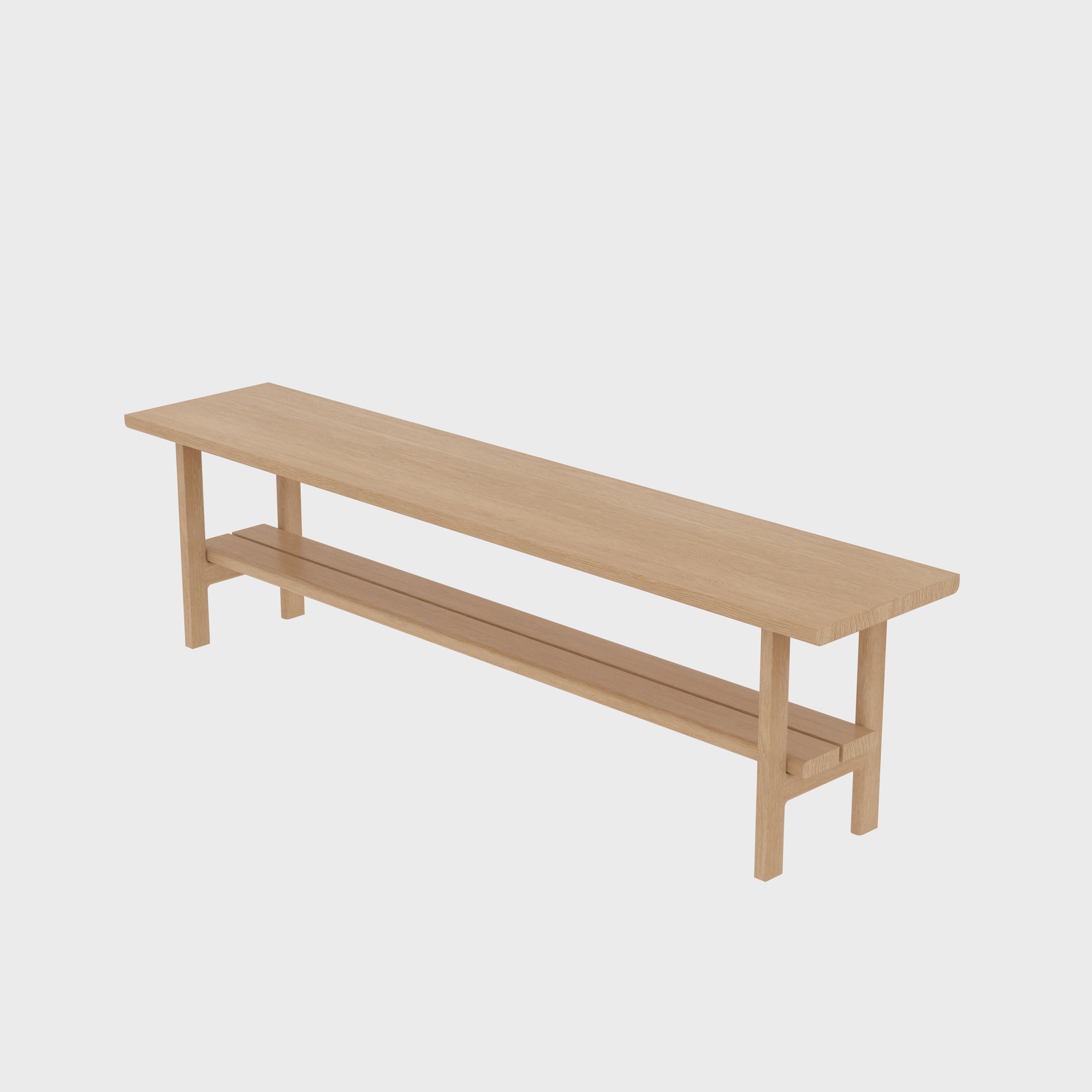 Modern Vintage Soft Natural Finished Handmade Wooden Bench Bench