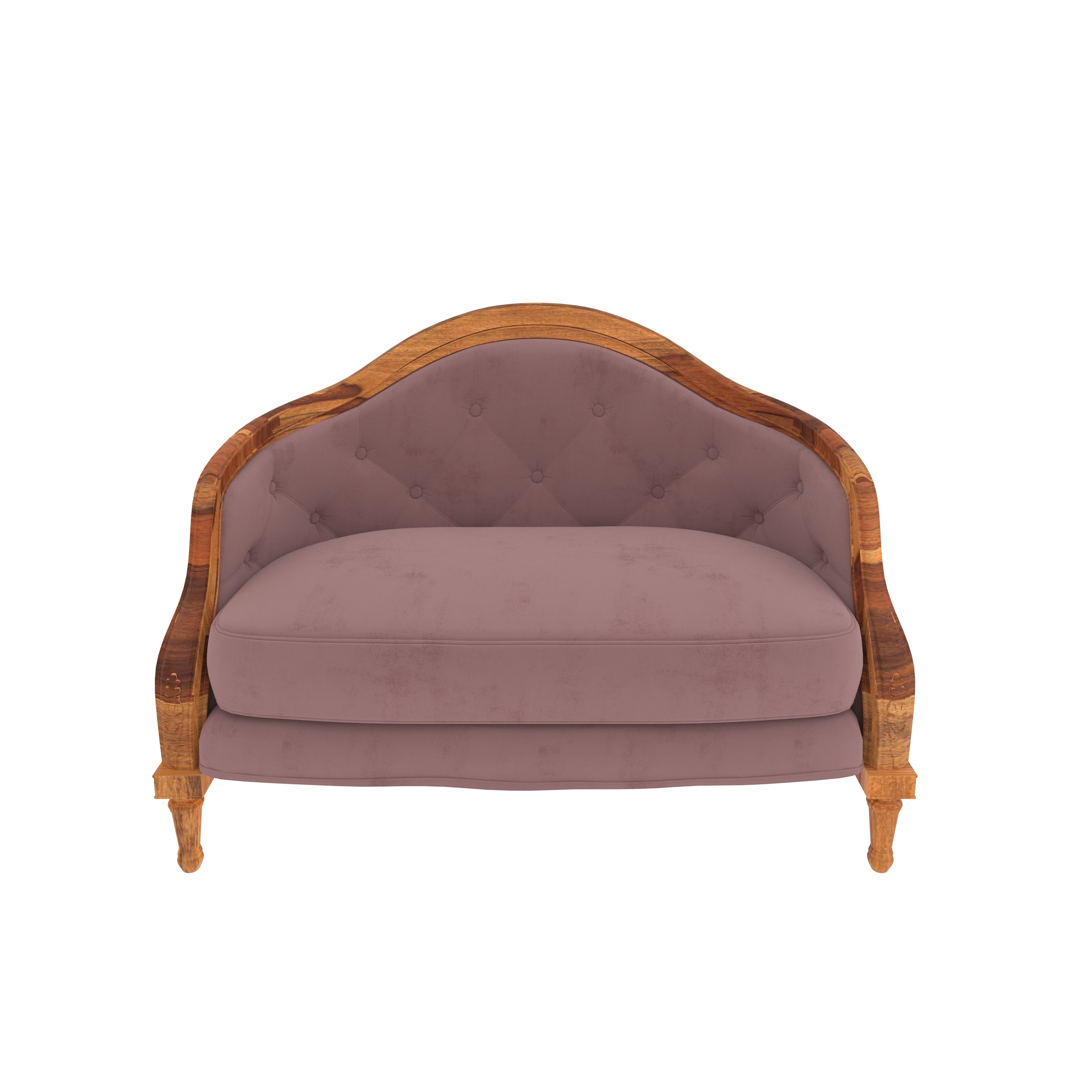 Redwood Red Double Seater Wooden Vintage Sofa Sofa