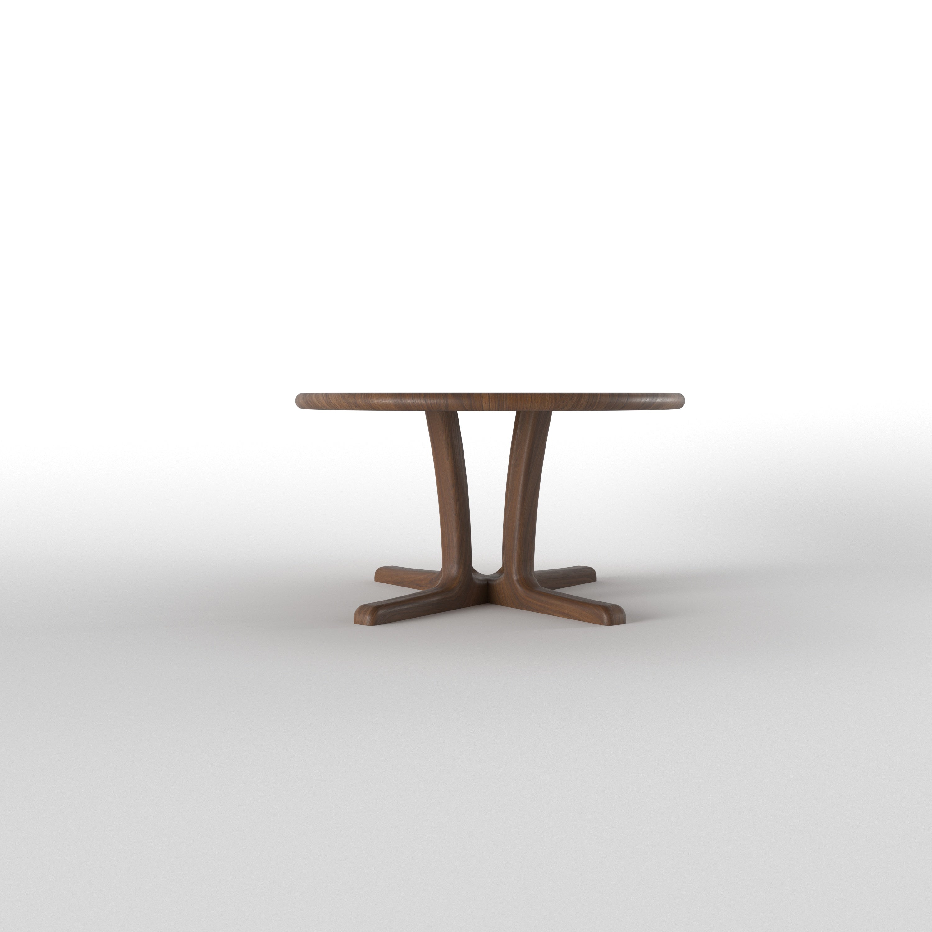Capsule-Shaped Dining Table with Sculptural Pedestal Base