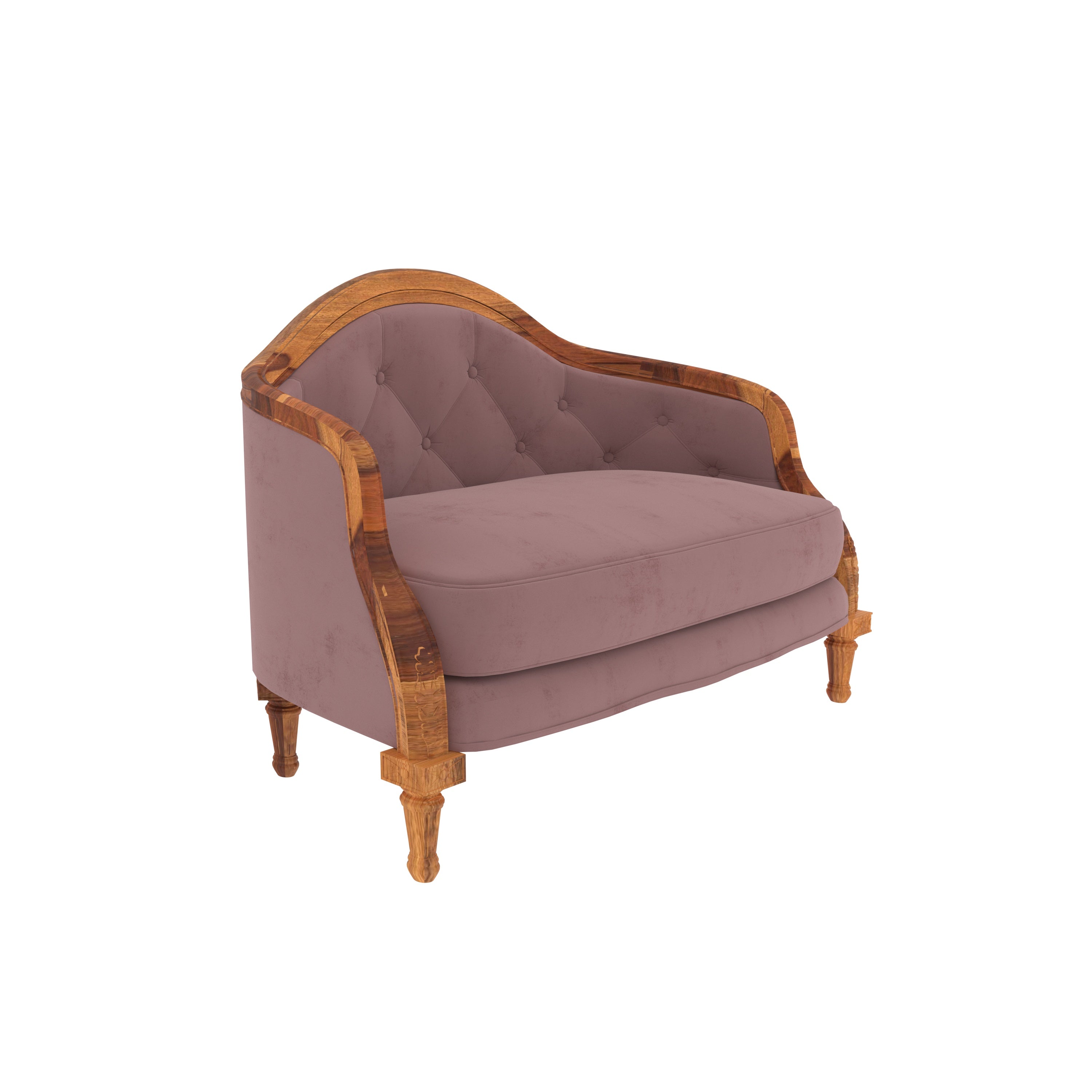 Redwood Red Double Seater Wooden Vintage Sofa Sofa