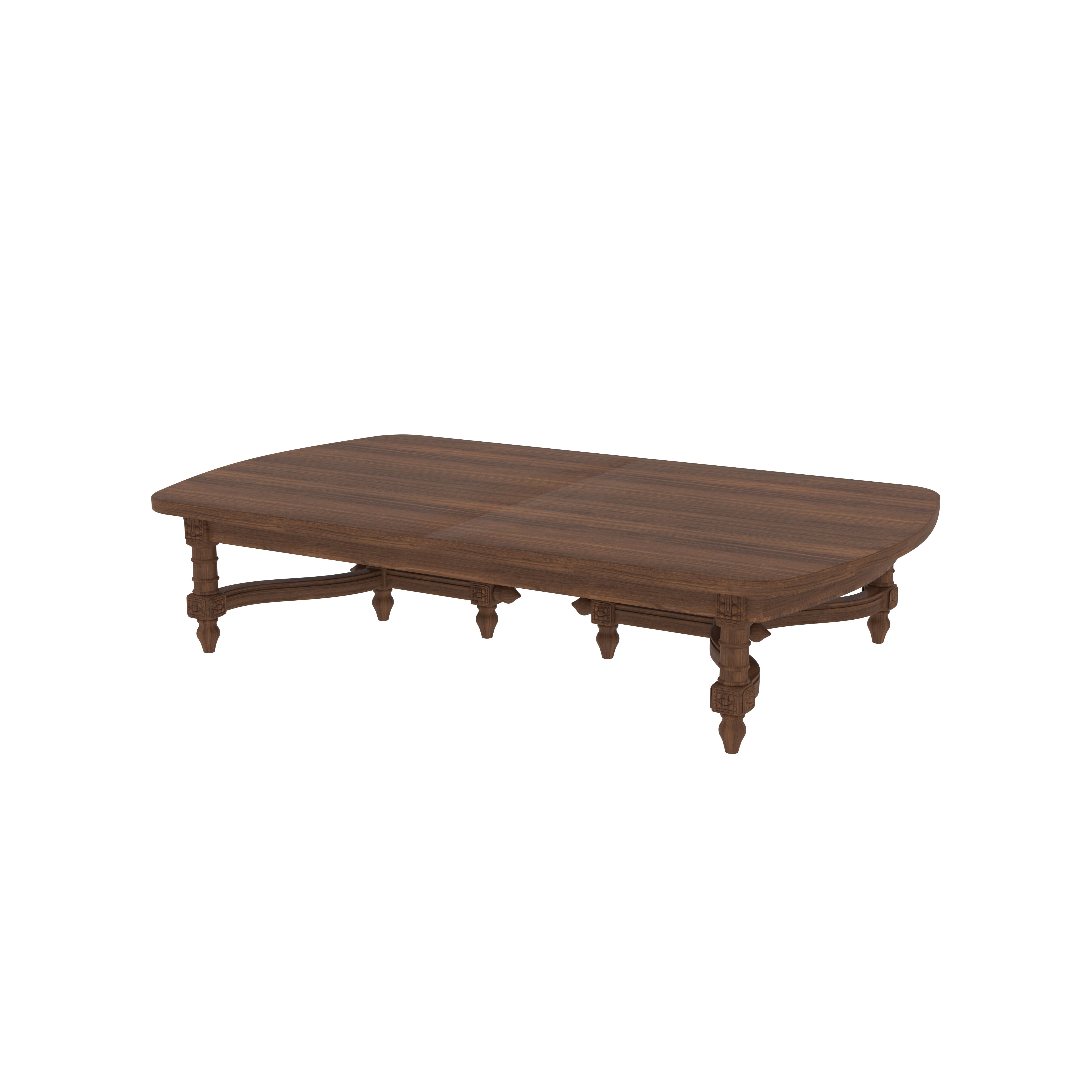 Handcrafted Oval Dining Set - Traditional Wooden Chairs with Red Upholstery (6 Seater) Japanese Dining Set