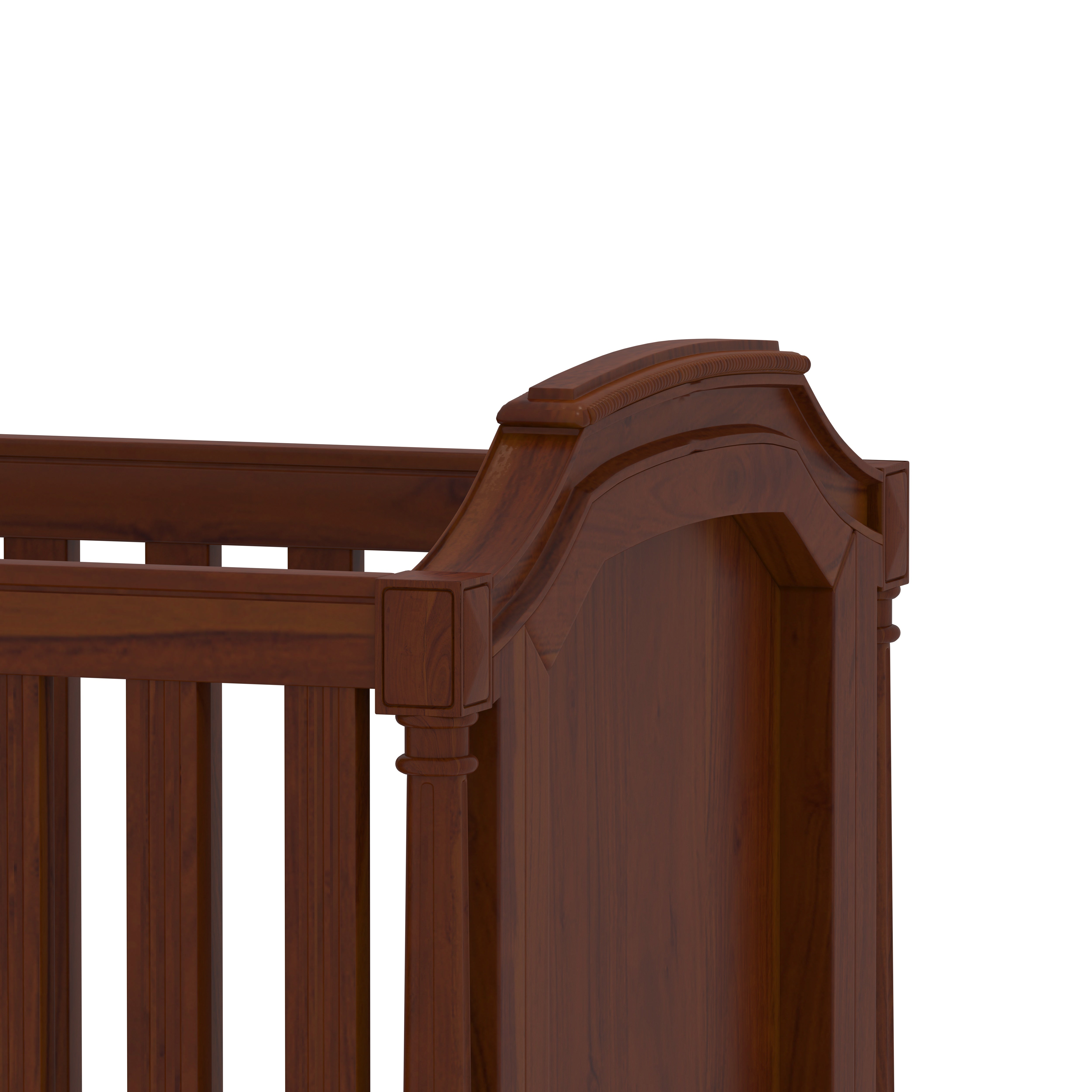 Antique Richard Brown Finished Wooden Handmade Cradle Cradle