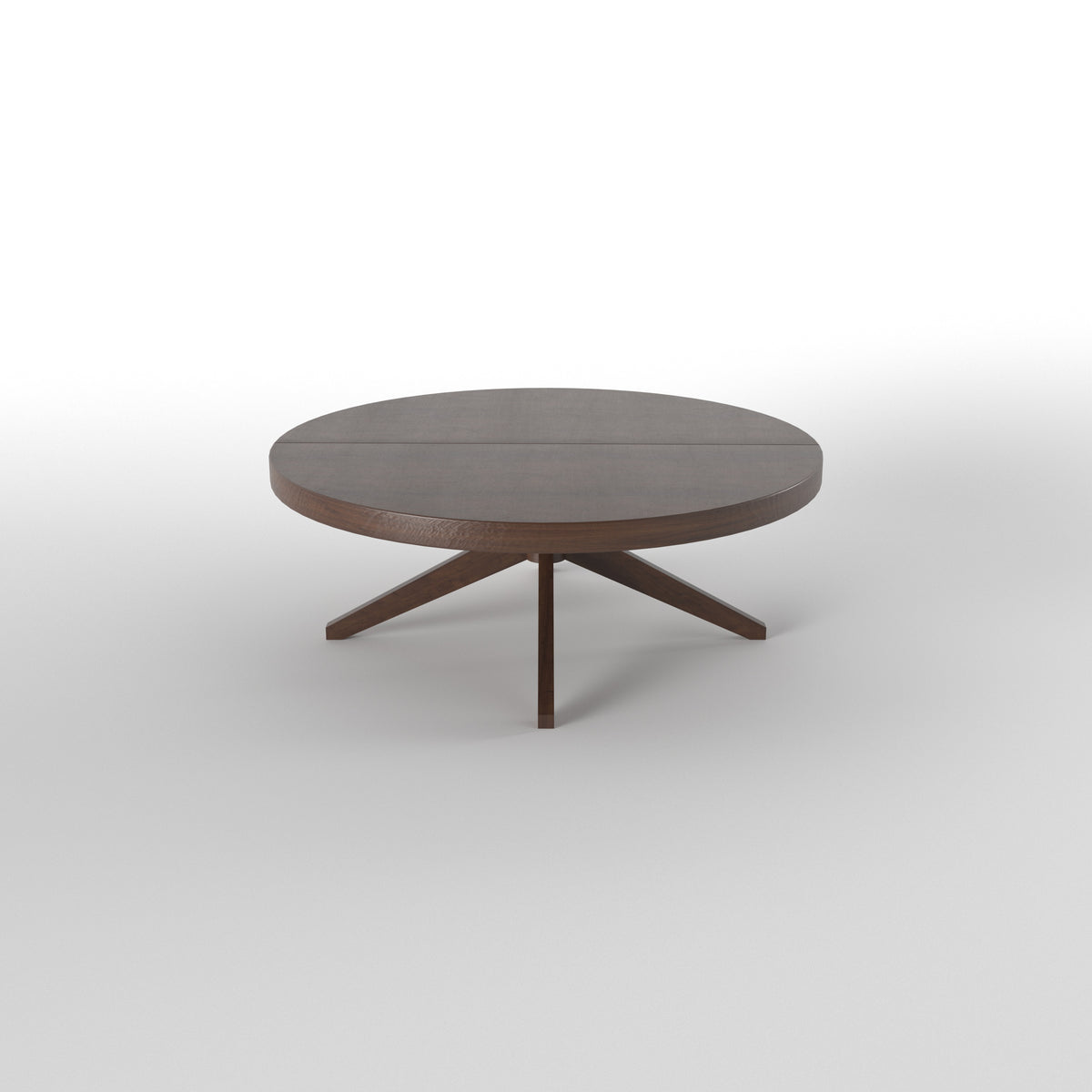 Round Pedestal Dining Table with Framed Armchairs Japanese Dining Set