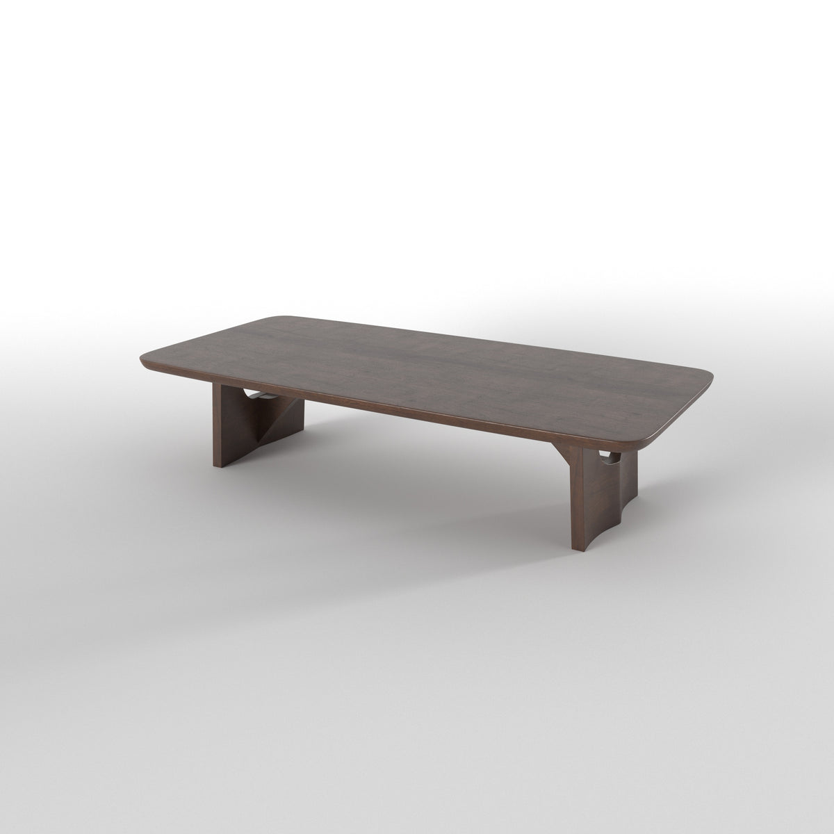 Elongated Dining Table with Sculptural Cutout Base