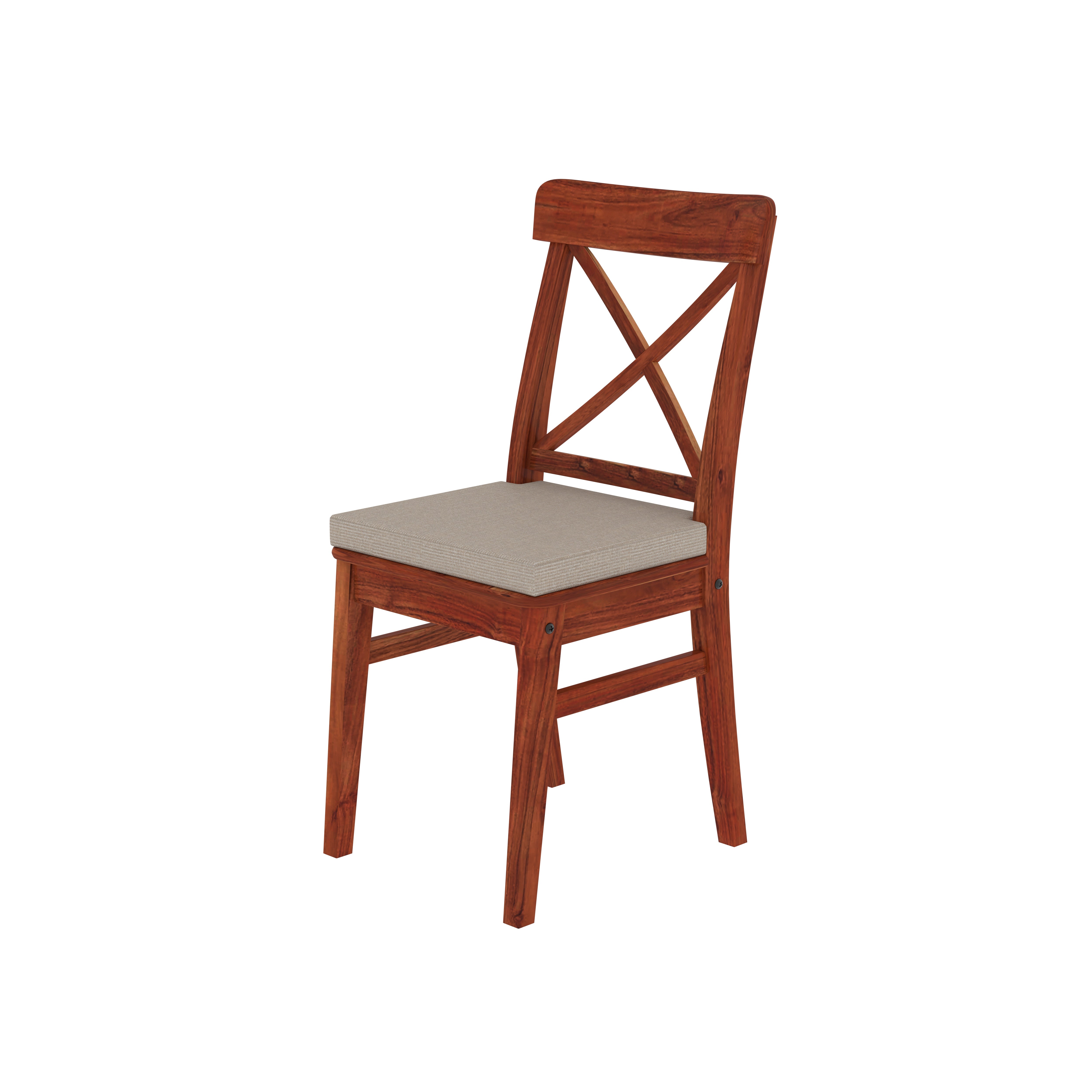 Classic 4-Seater Wooden Dining Table Set with Cushioned Chairs – Elegant Traditional Style Dining Set