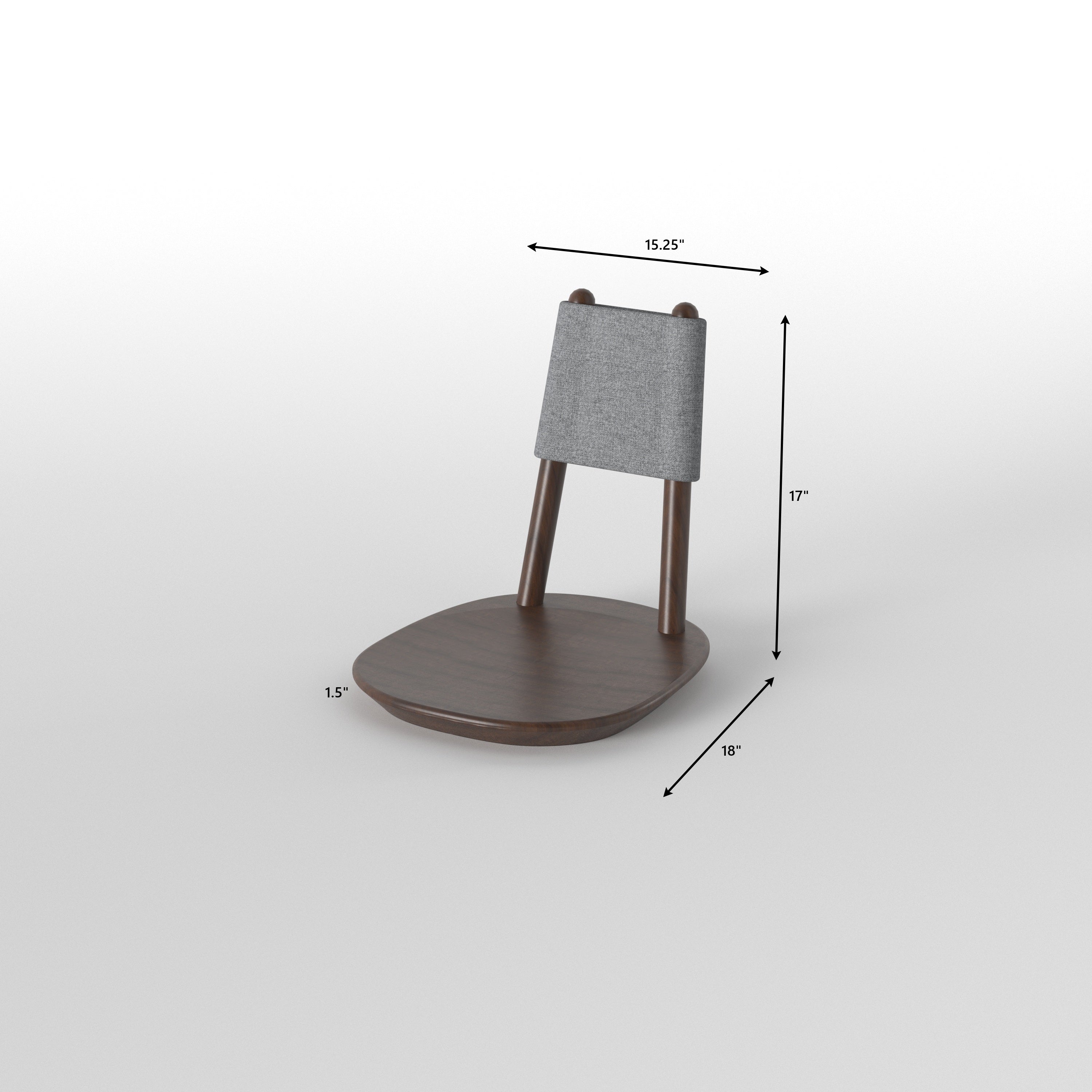 Japanese-Inspired Square Dining Table with Rounded Frame