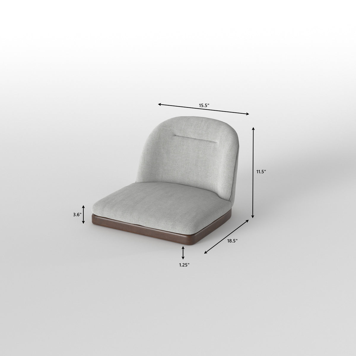Square Dining Table with Sculpted Low-Profile Seating
