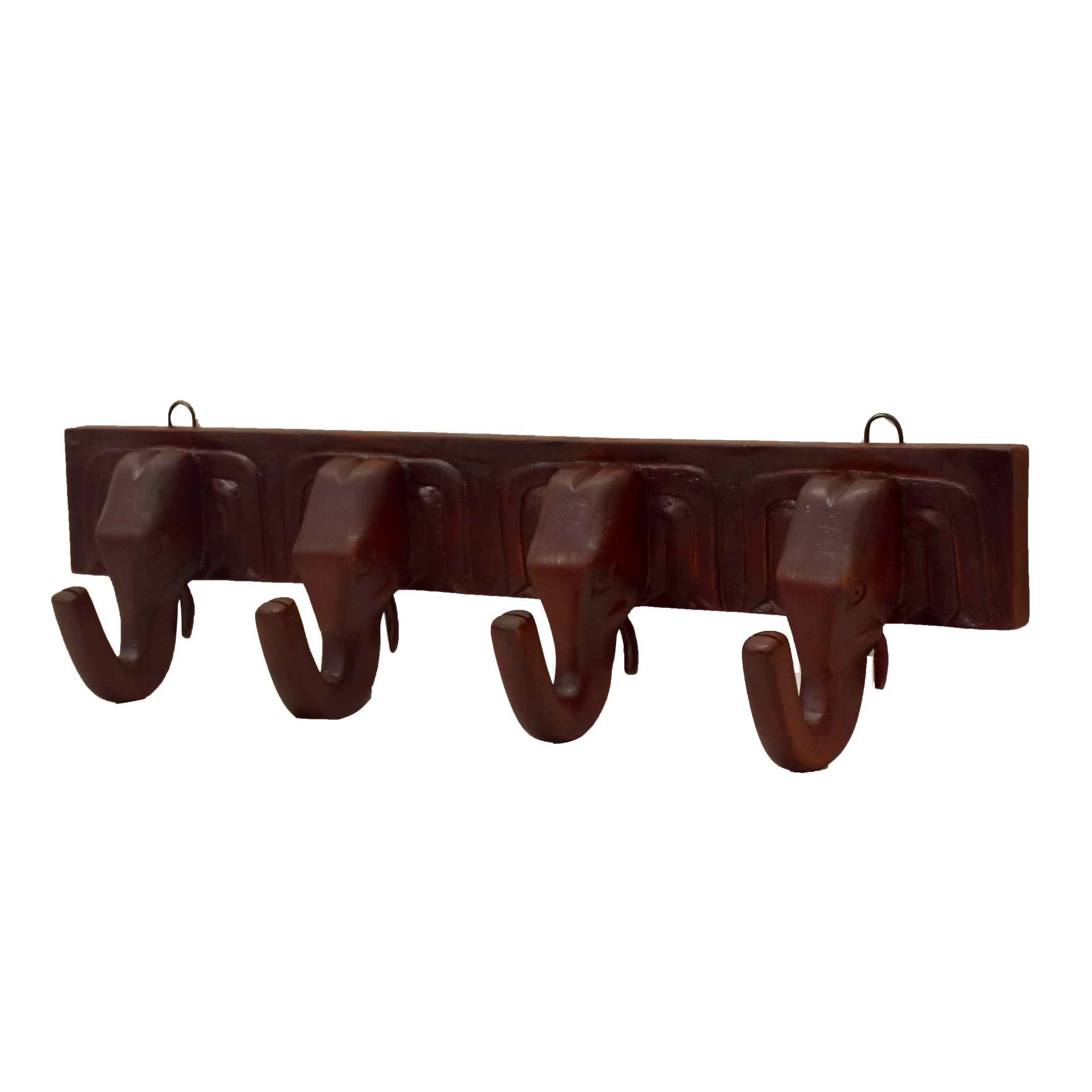 Wooden 4 Elephant Hook Hook