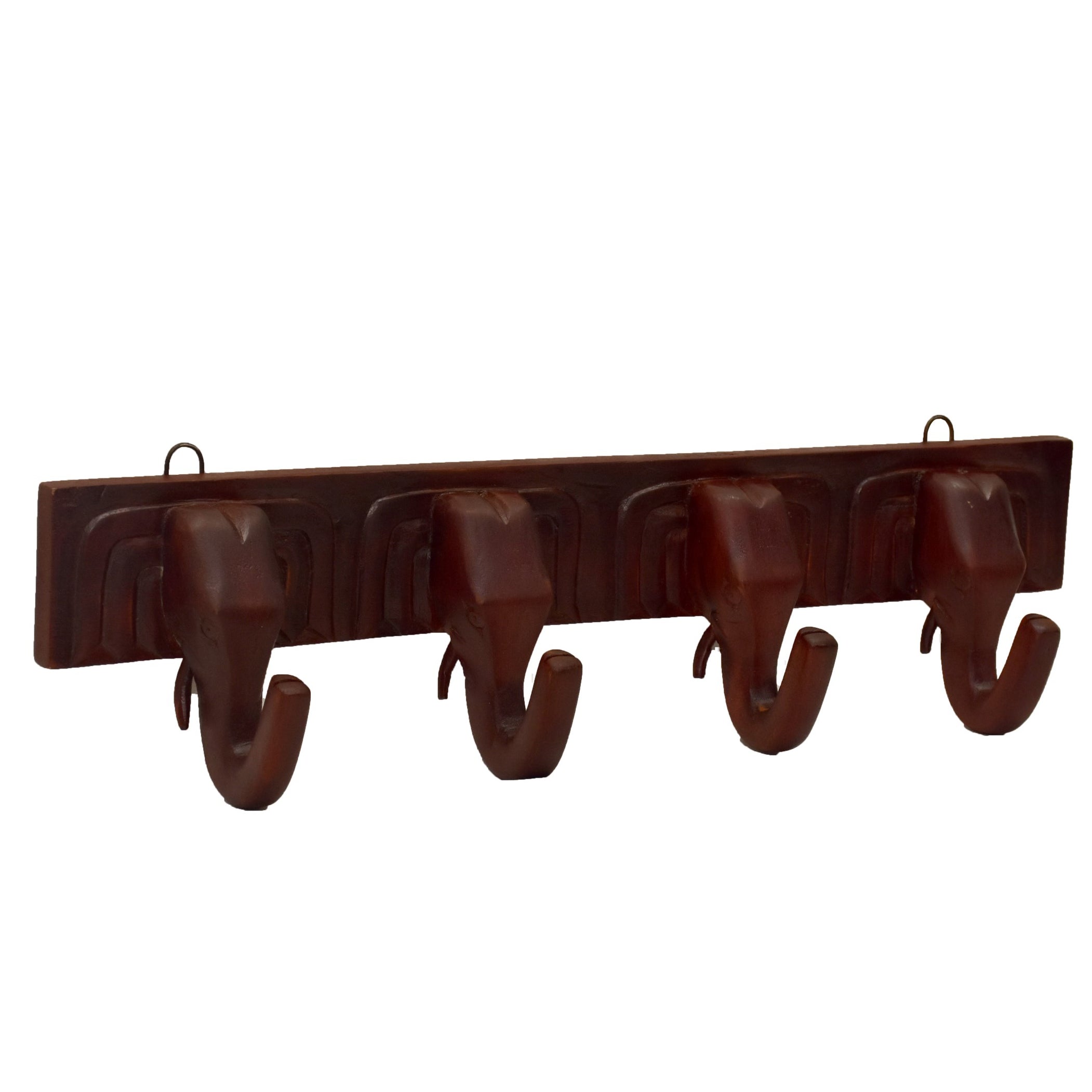 Wooden 4 Elephant Hook Hook