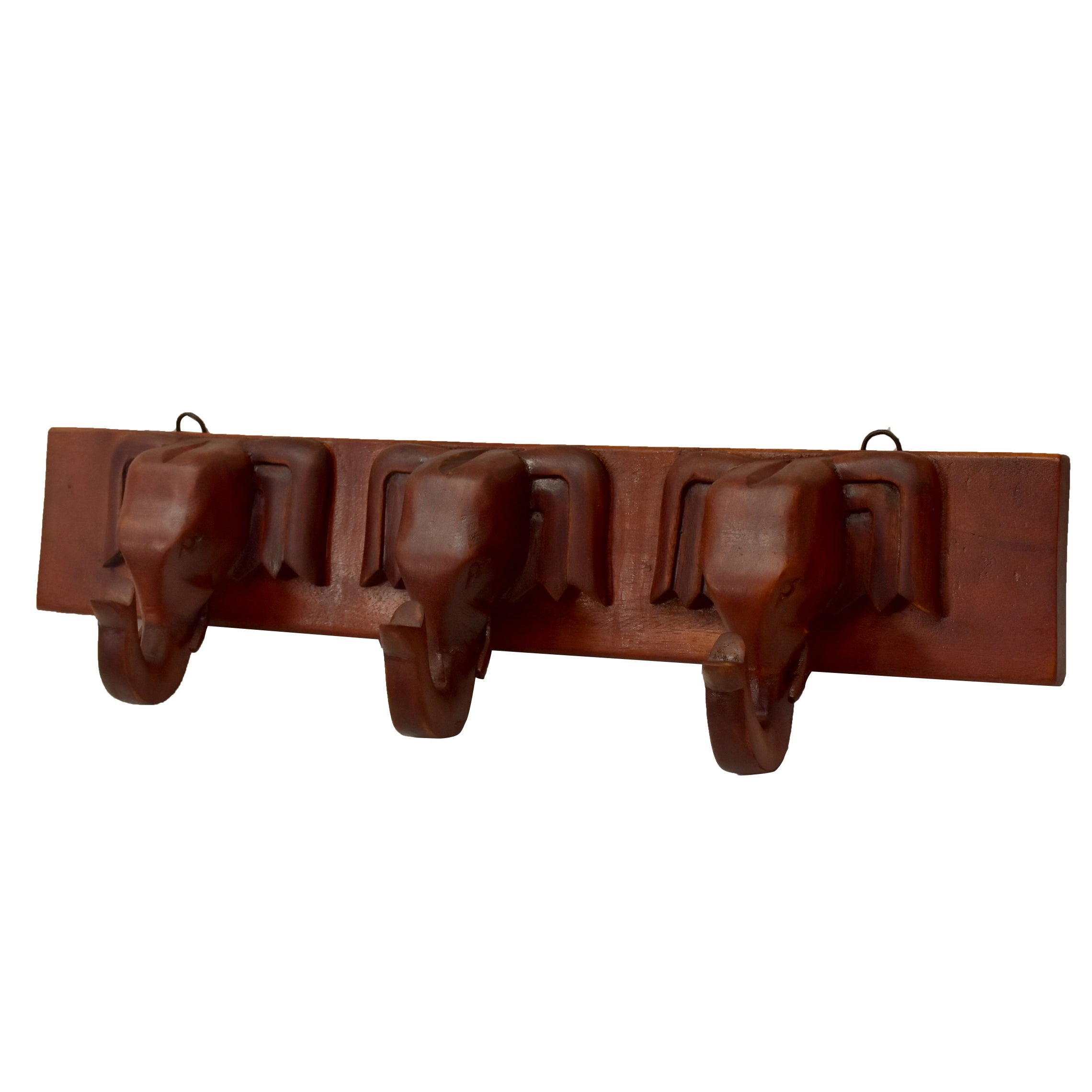 Solid Wood 3 Elephant Hook Hook