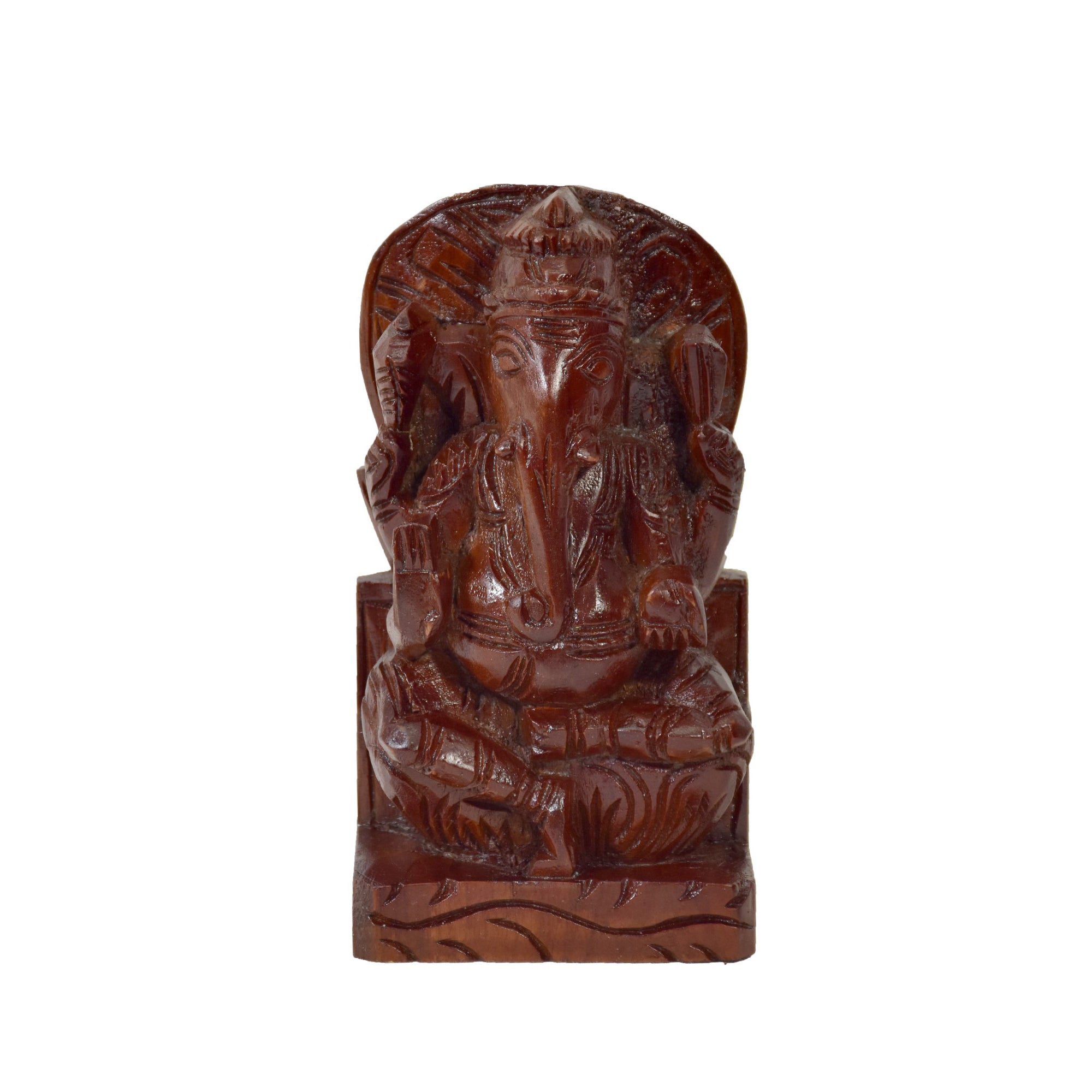 Wooden Carved Ganesh Ji Traditional Décor