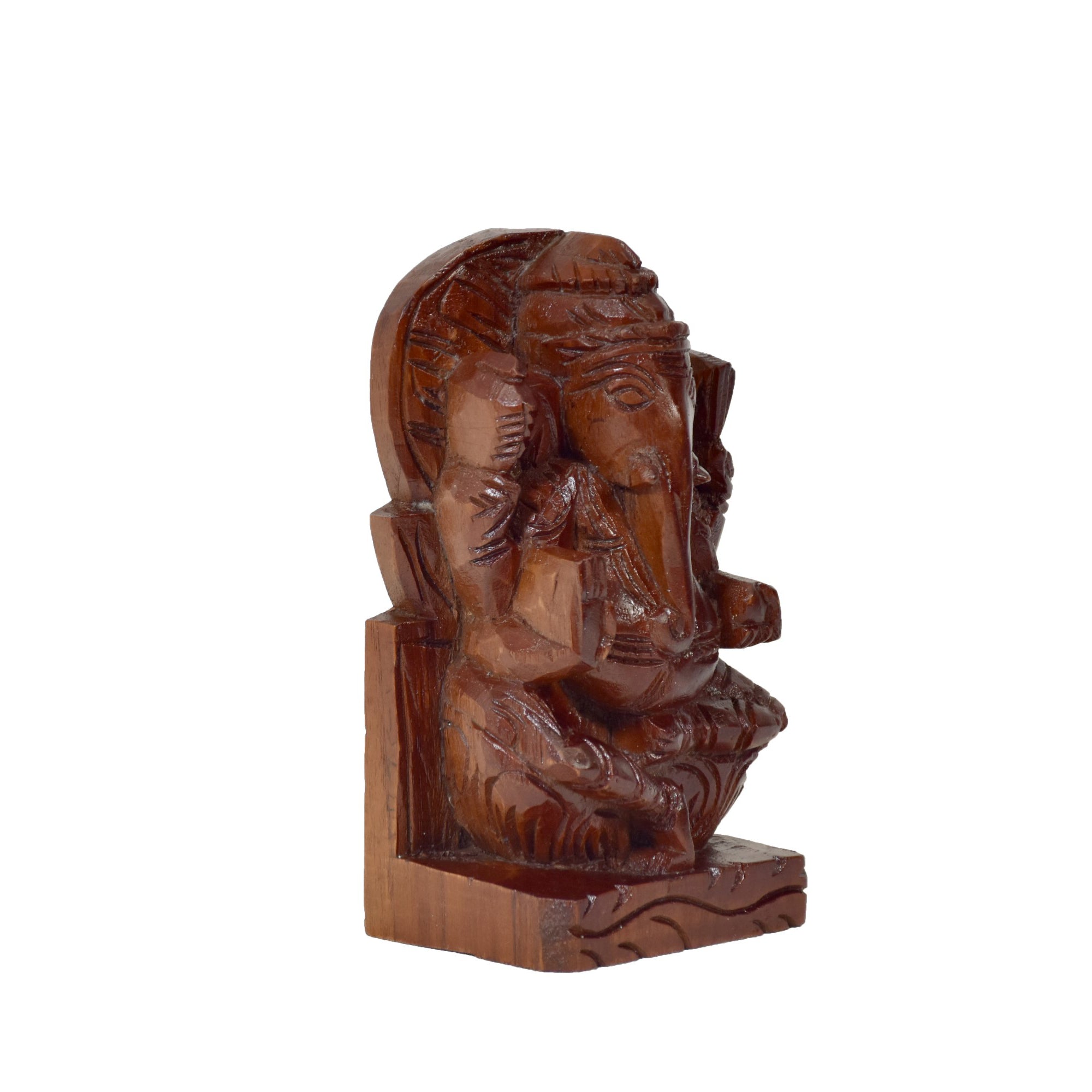 Wooden Carved Ganesh Ji Traditional Décor