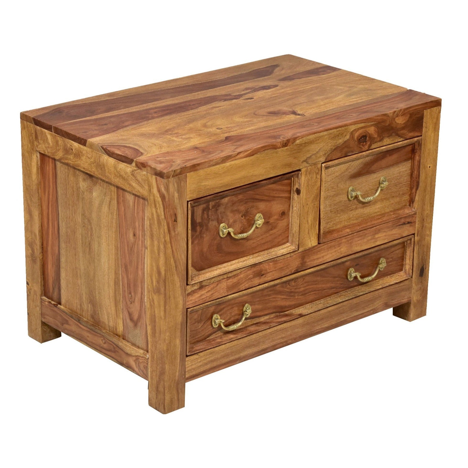 3-Drawer Solid Sheesham wood Chest Drawer's Chest