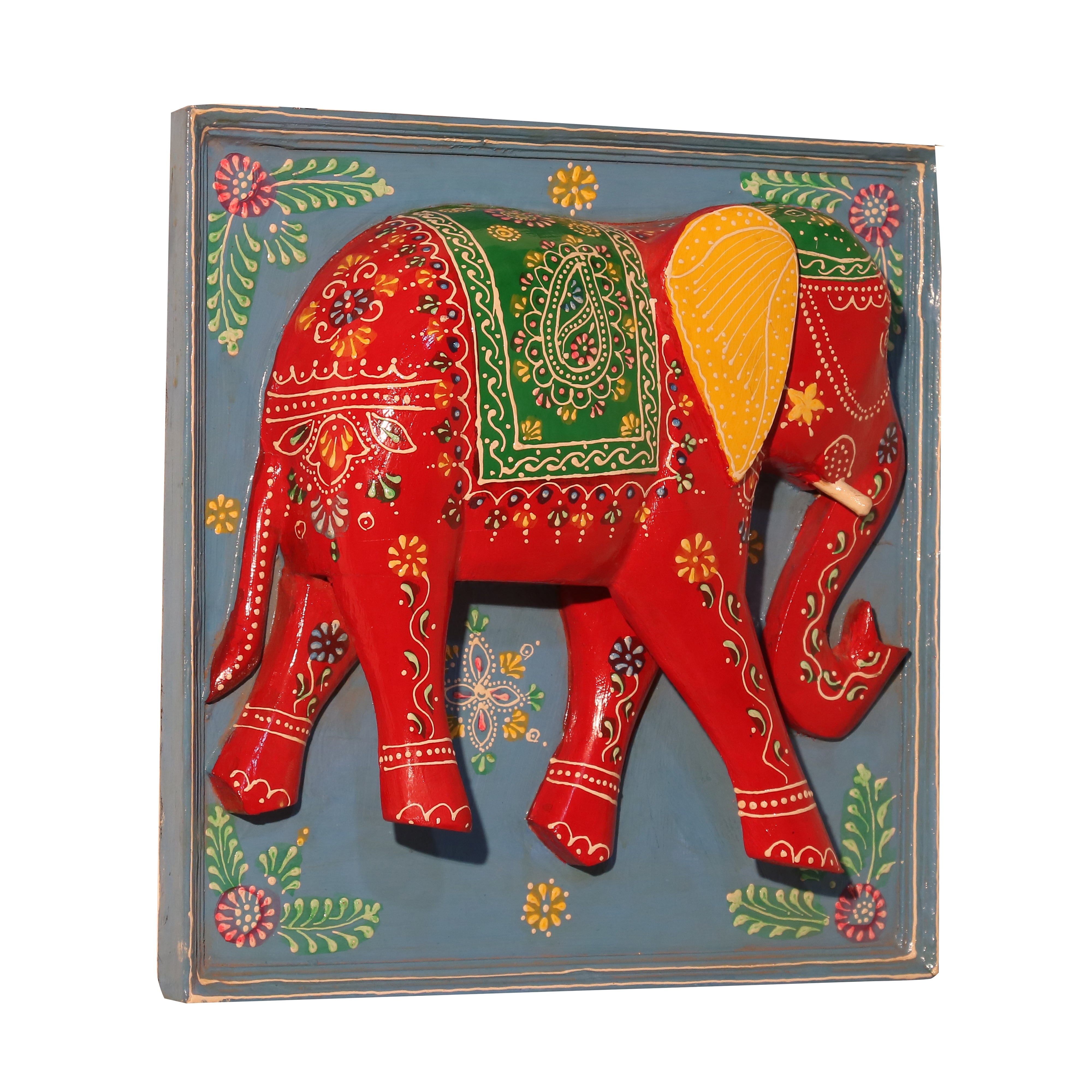 Elegant Wooden Elephant Frame Wall Decor