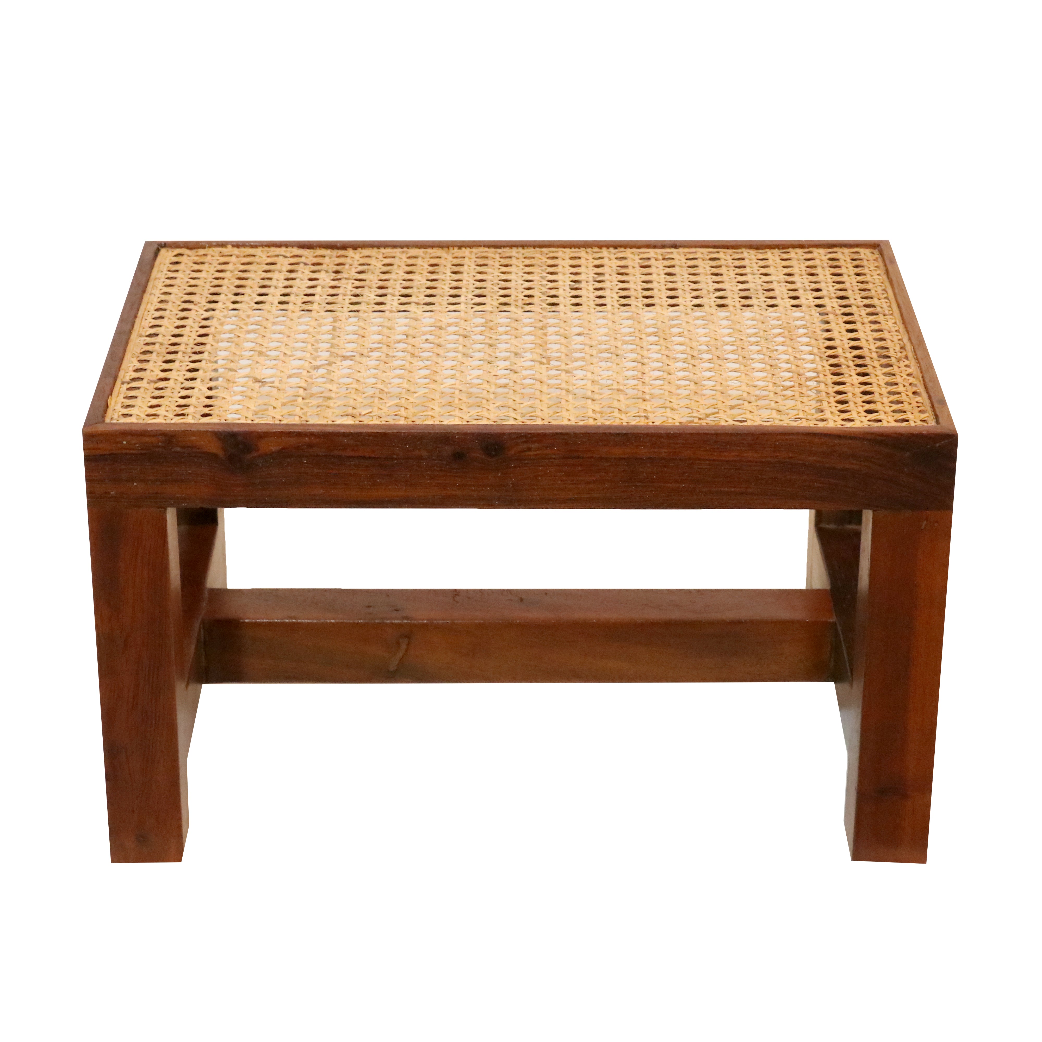Stylish Wooden Cane Stool Stool