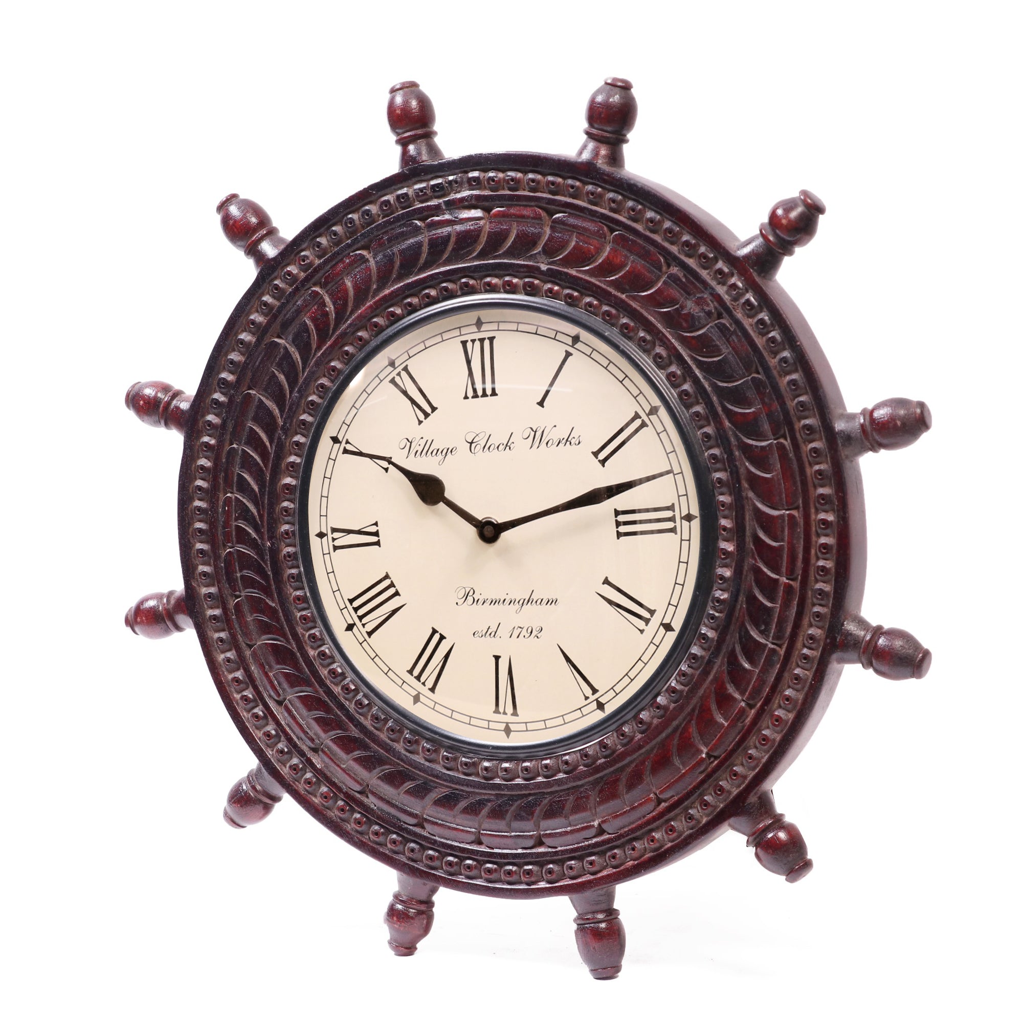Vintage Shipwreck Designed Wooden Handmade Clock Clock
