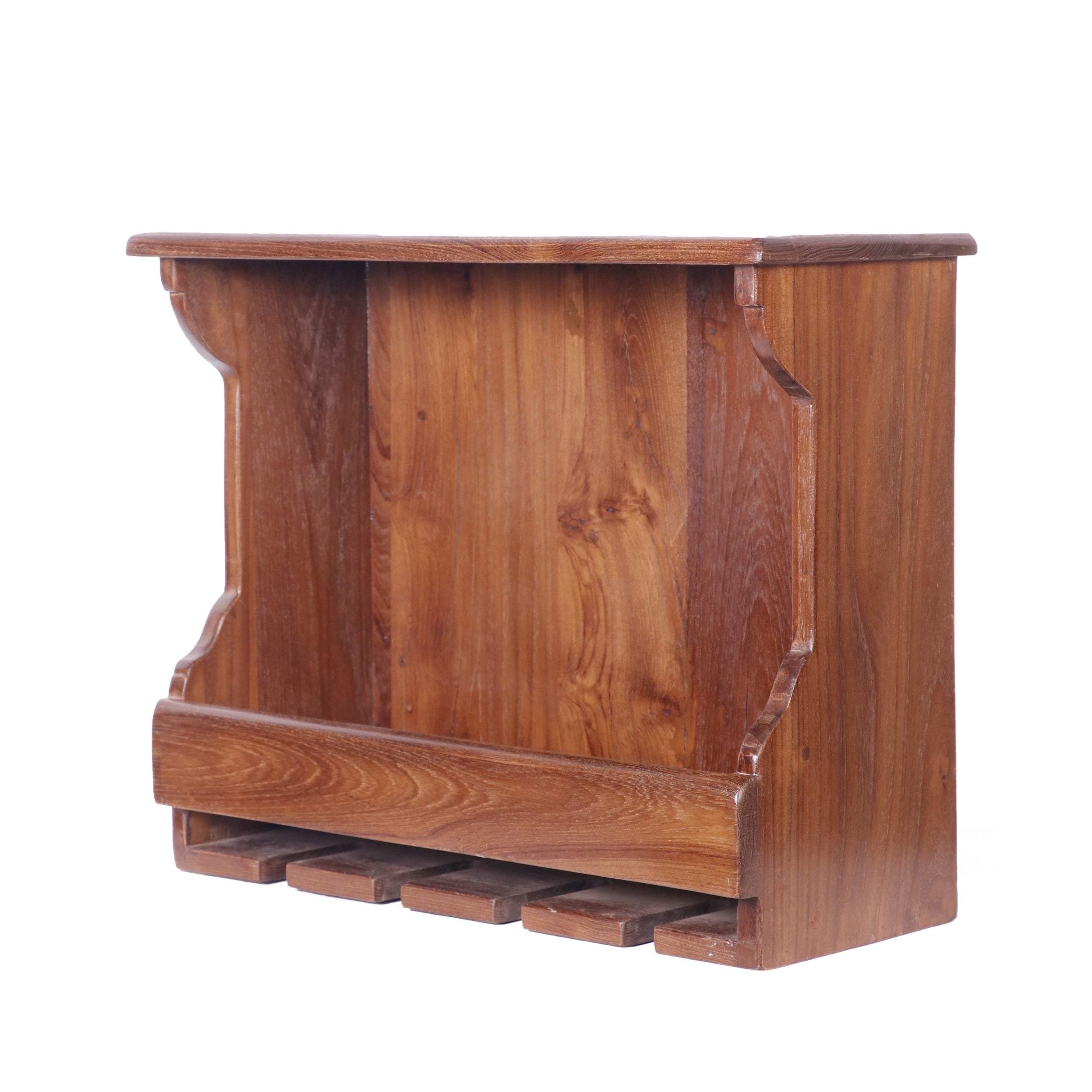 Teak wood wall hanging Bar Rack Bar Rack