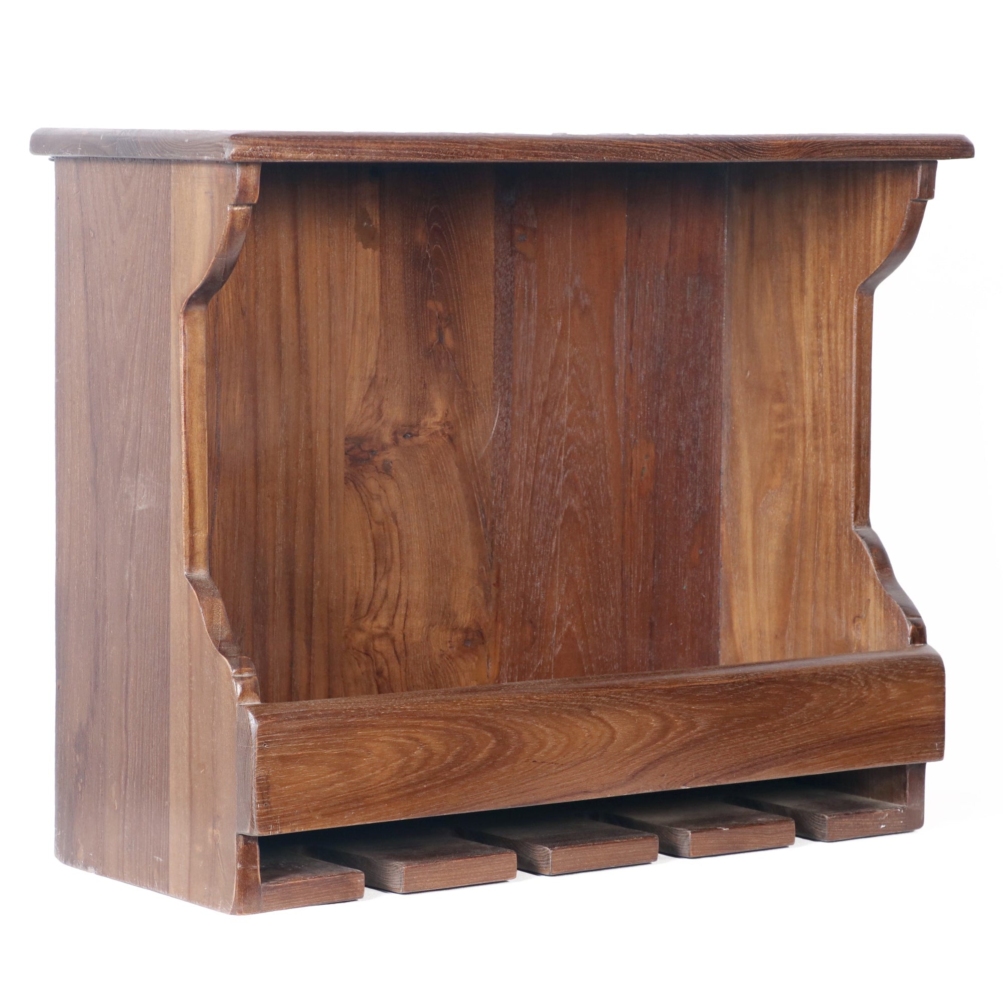 Teak wood wall hanging Bar Rack Bar Rack