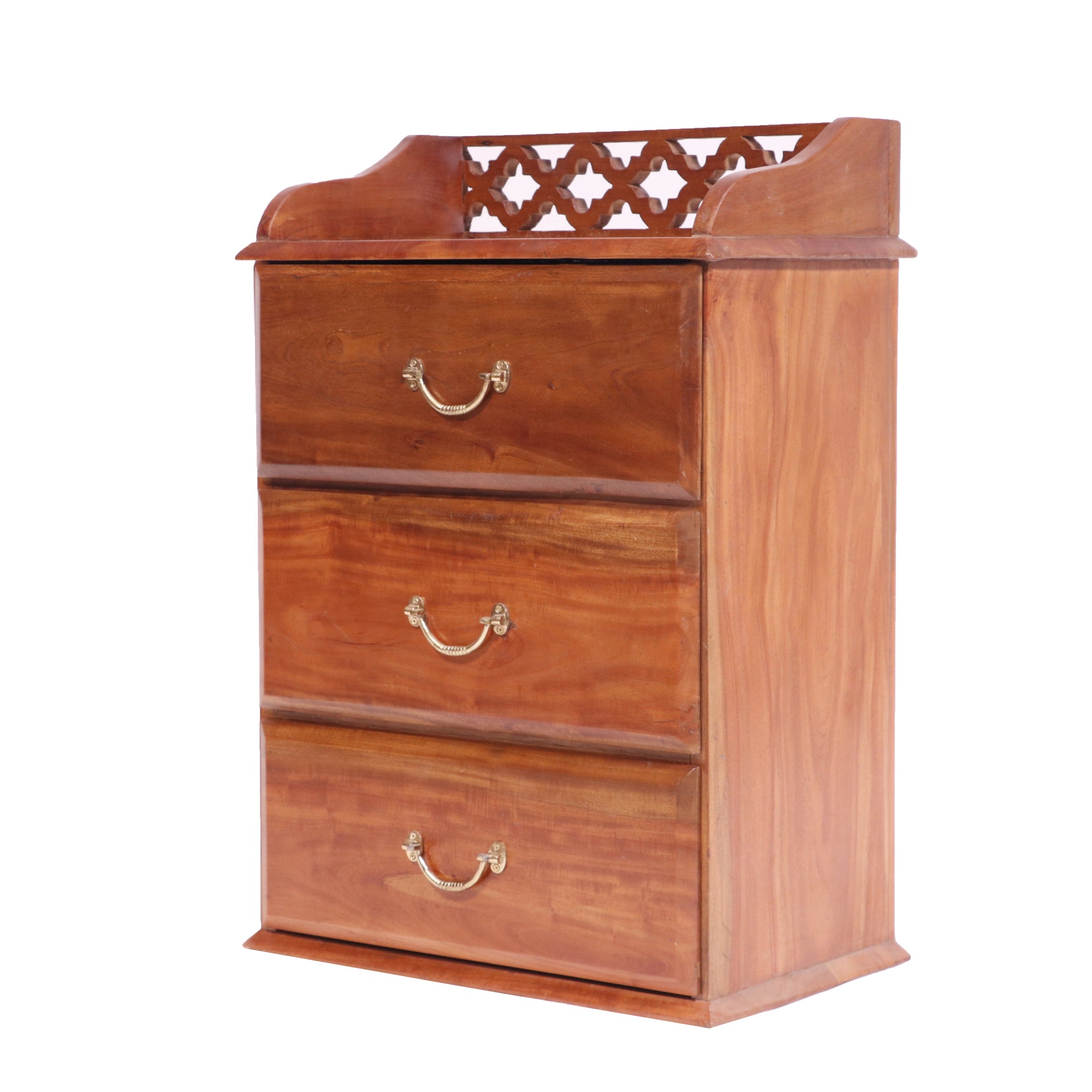 Simple Brown Multi-Drawer Wooden Handmade Bedside Panel Bedside