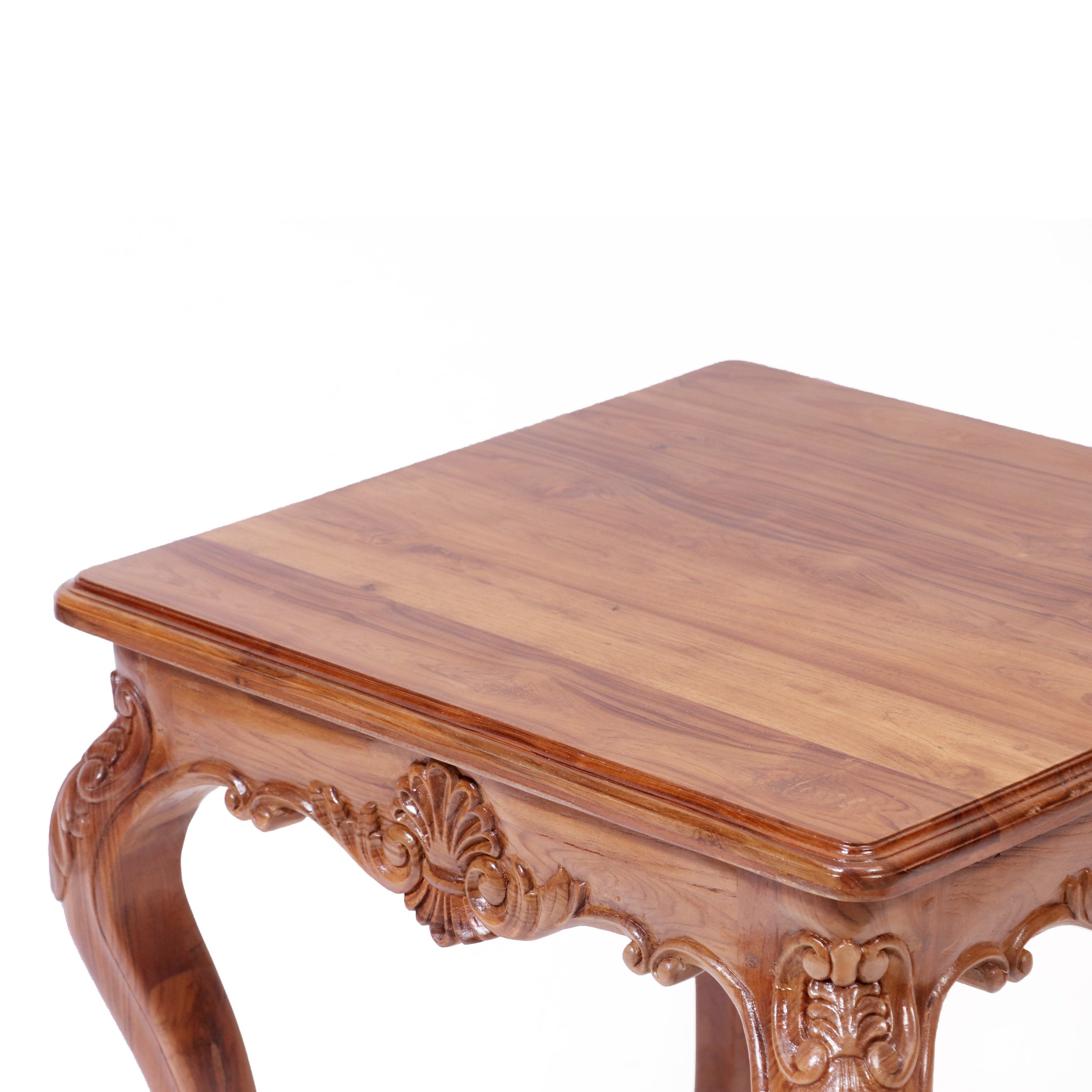 Intricate carved french royal teak coffee table Coffee Table