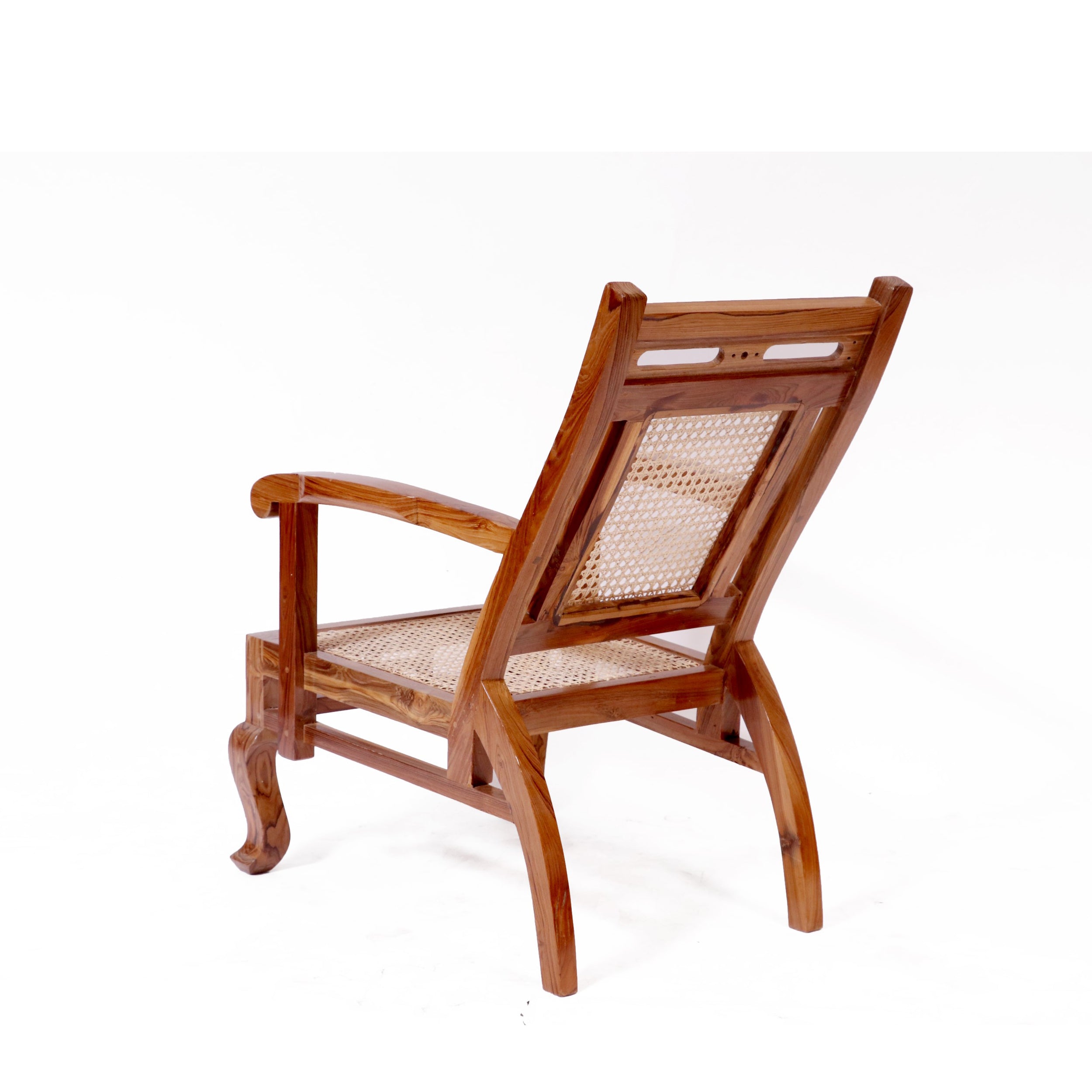 Teak wood cane back Chair Easy Chair