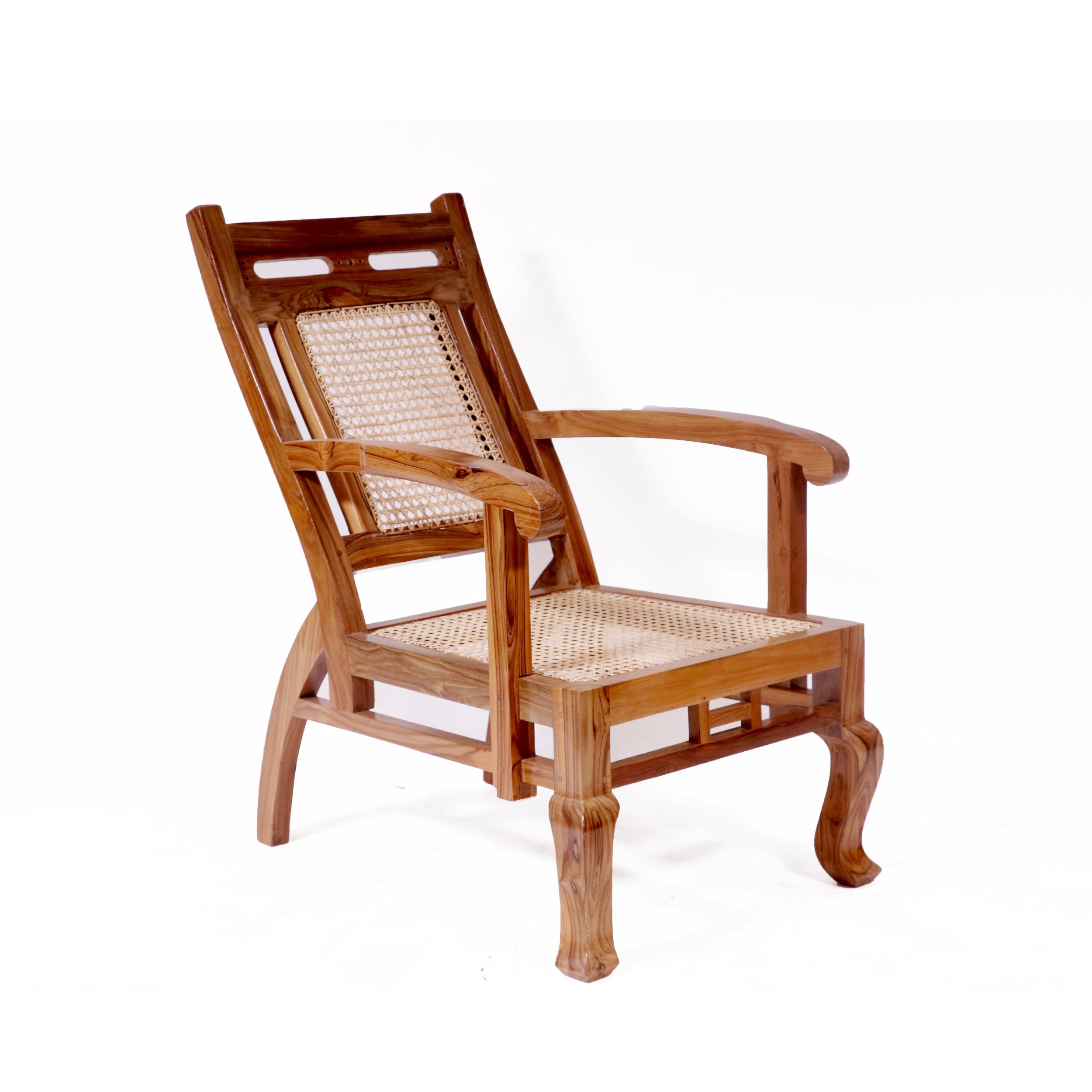 Teak wood cane back Chair Easy Chair
