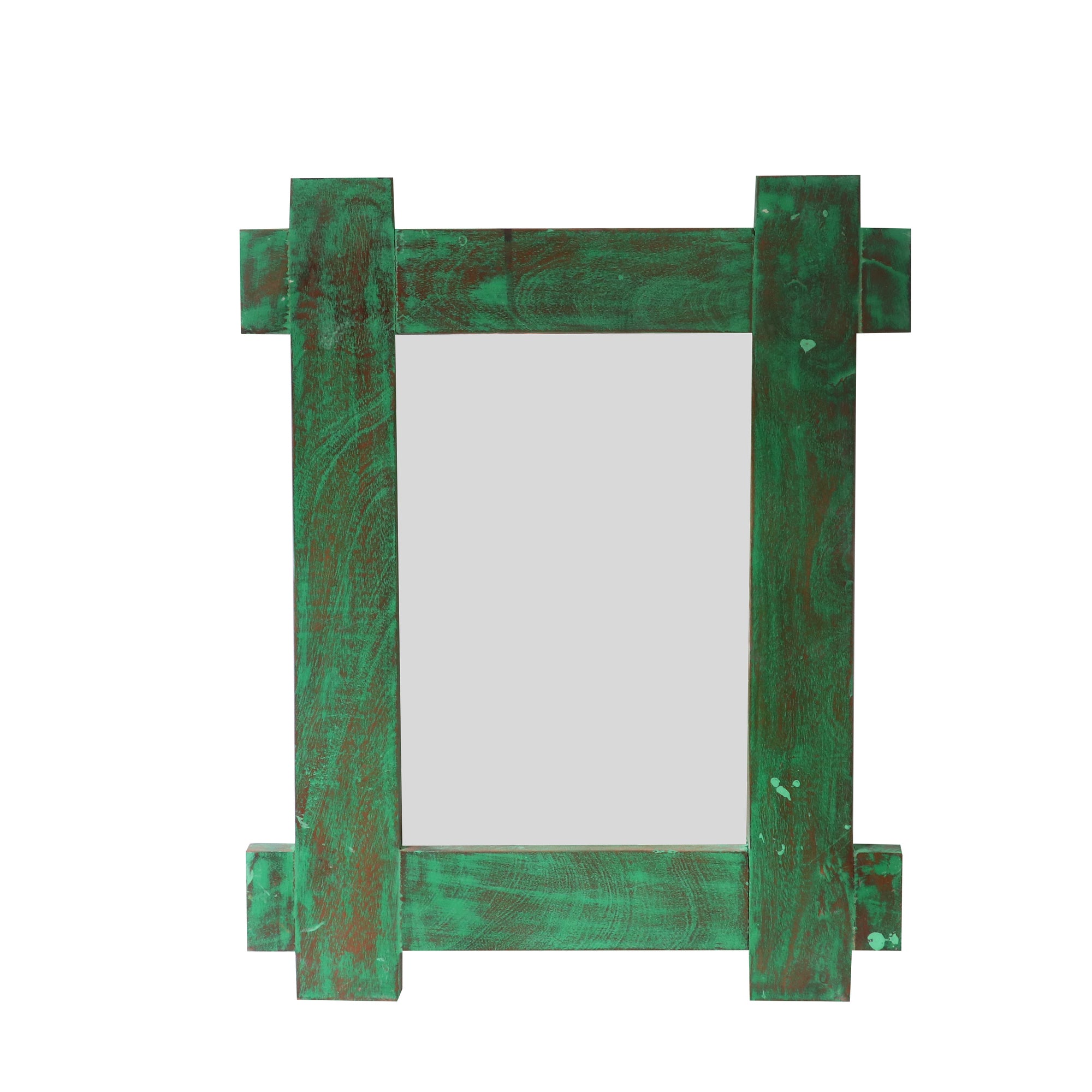 Cute green distressed Wooden Mirror Mirror