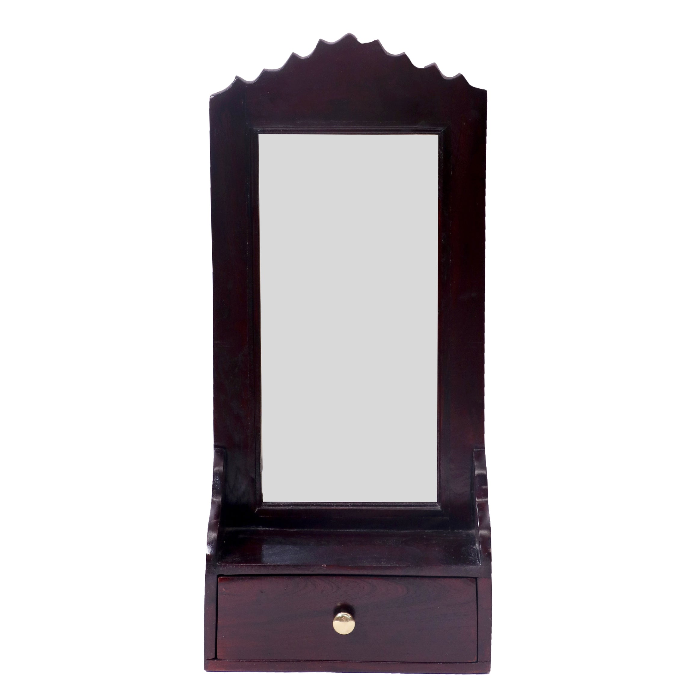 Solid wood single drawer wall hanging mirror Mirror
