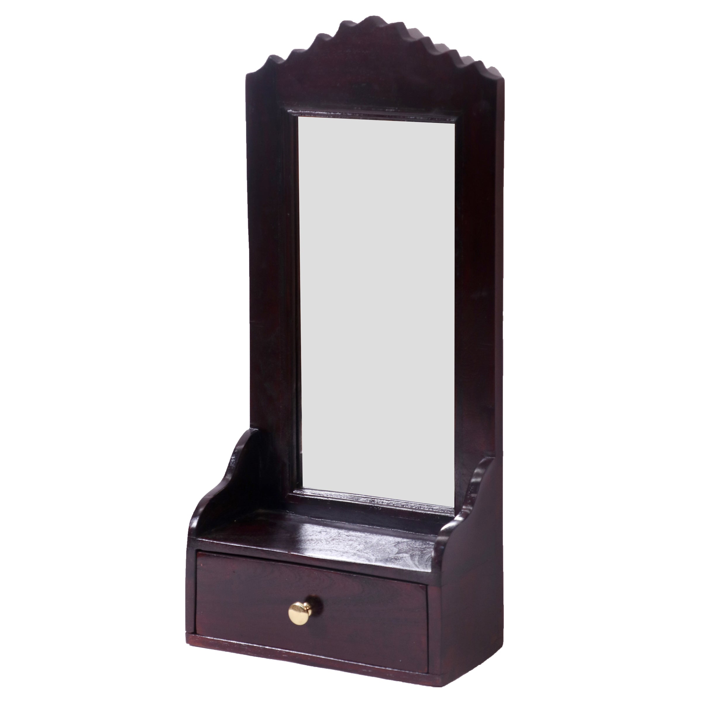 Solid wood single drawer wall hanging mirror Mirror