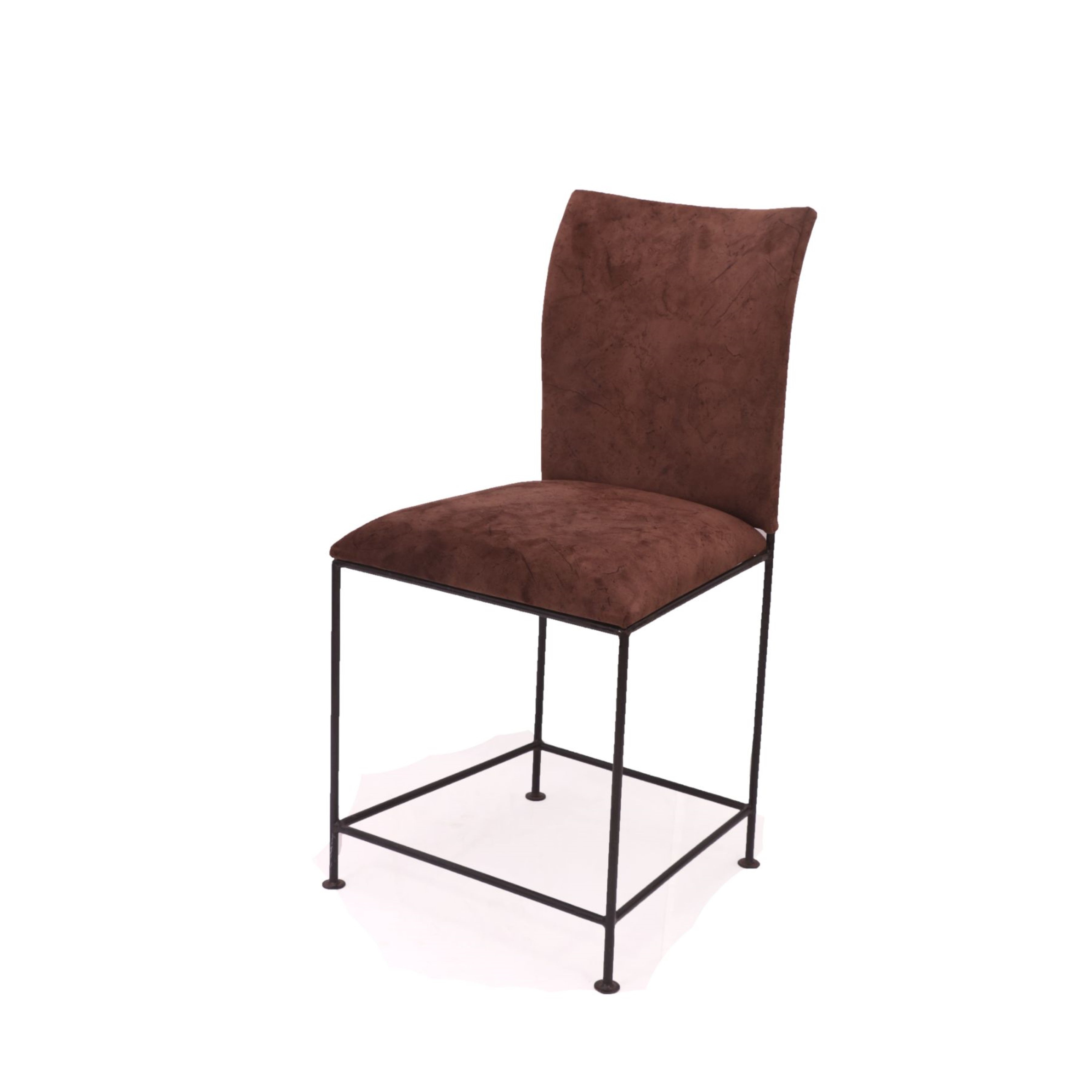 (Set of 2) Handsome Brown Upholstered Chair Dining Chair