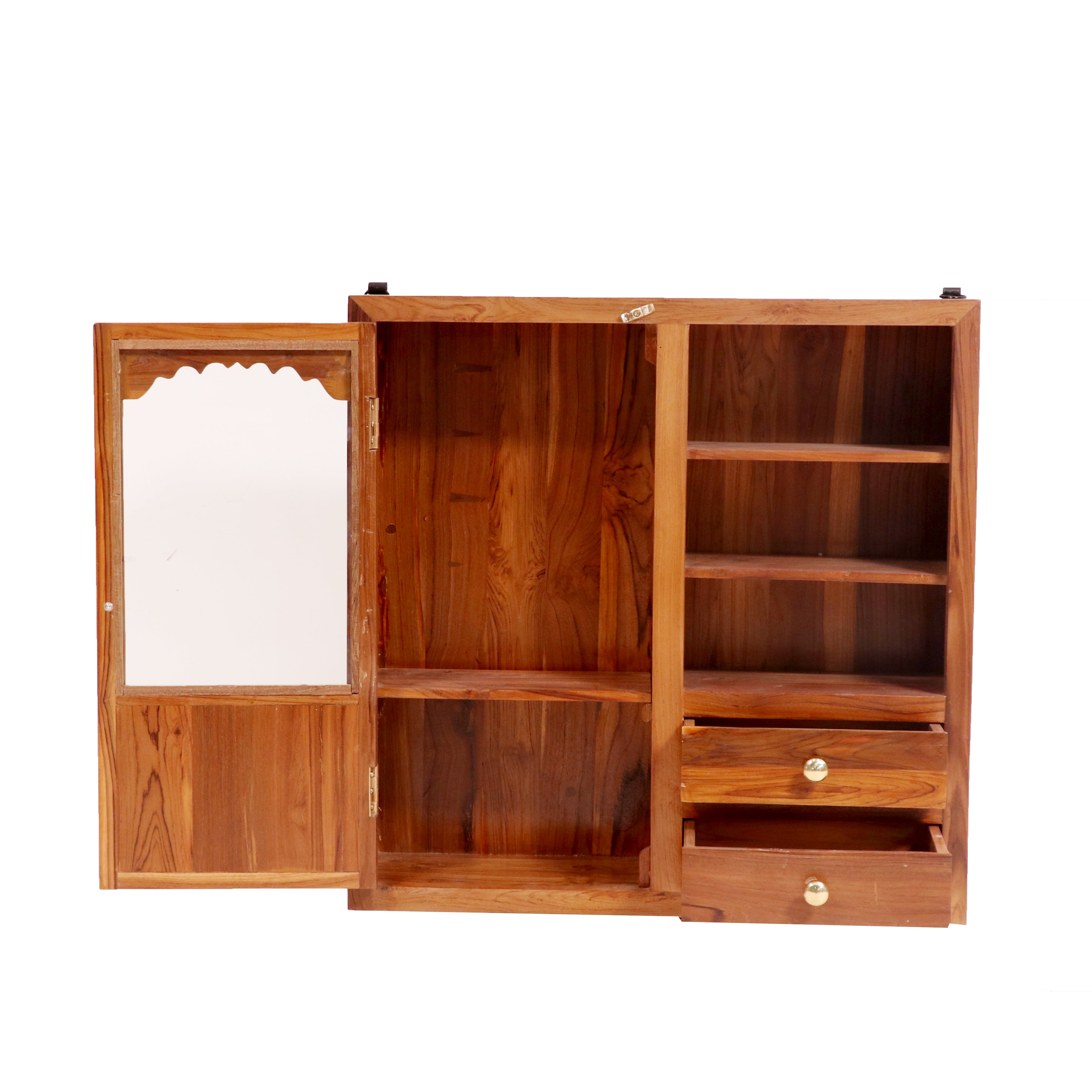 Wide teak wood wall cabinet for Kitchen storage Wall Cabinet