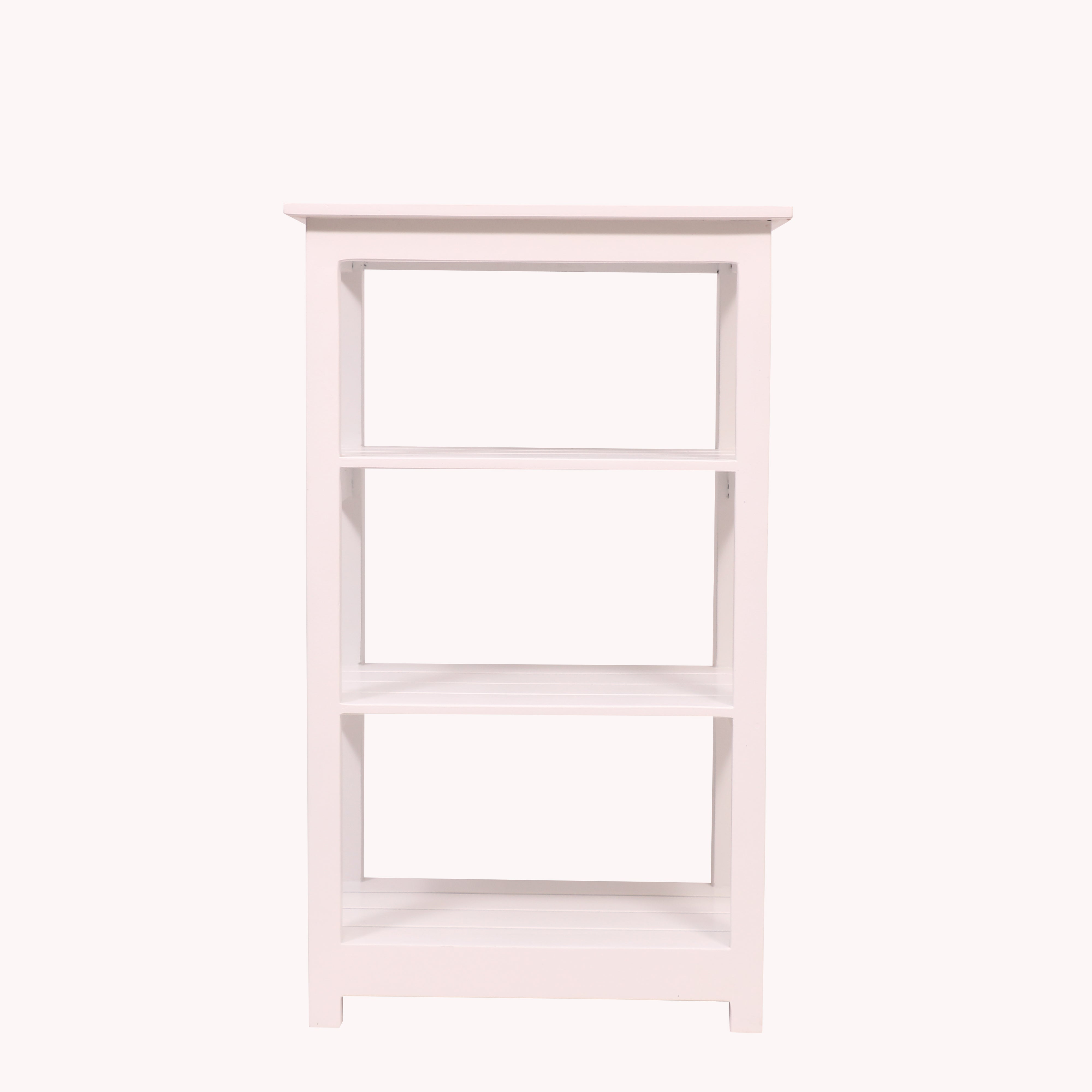 White 3 Shelf Solid wood Rack Rack
