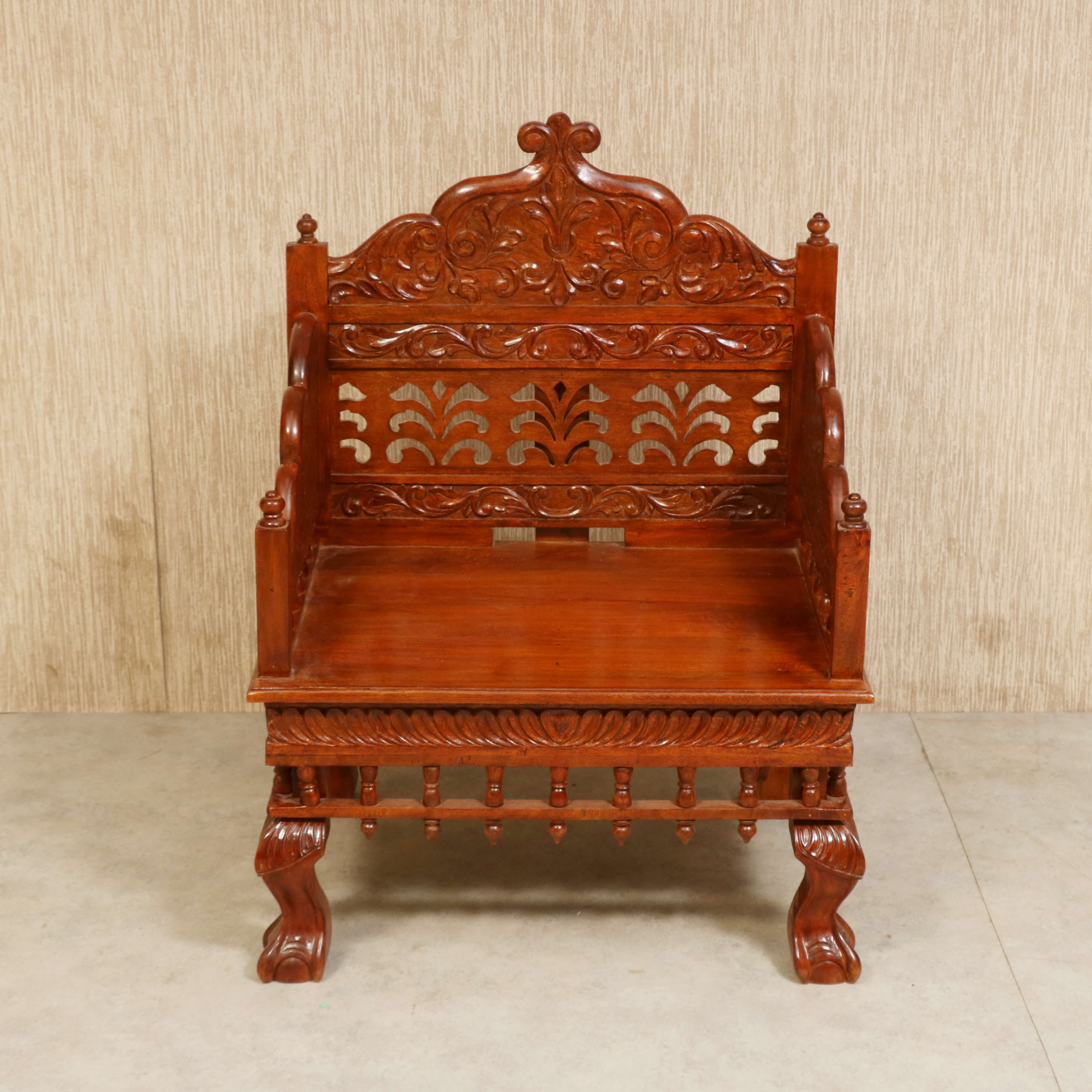 Vintage folk carved traditional Sofa Set with center table Sofa