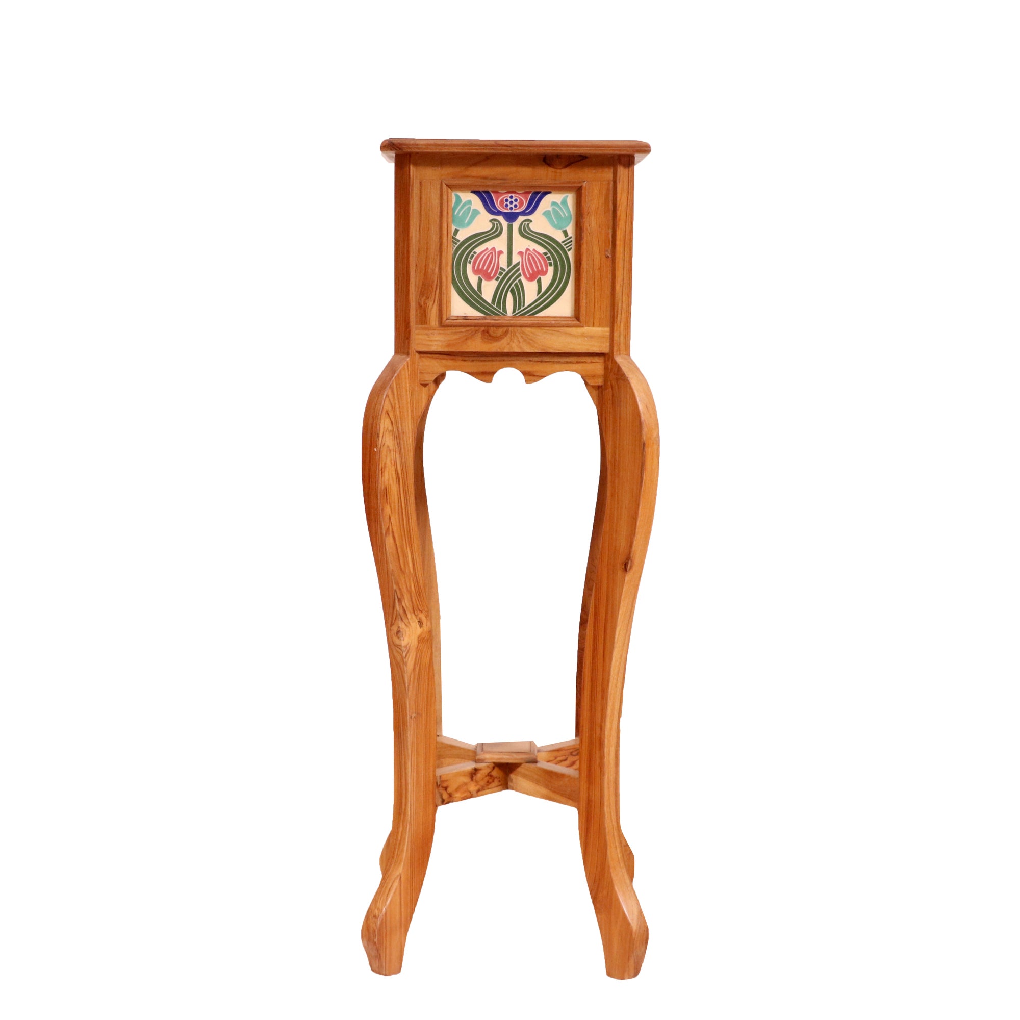 Curved Leg Tiled End Table End Table