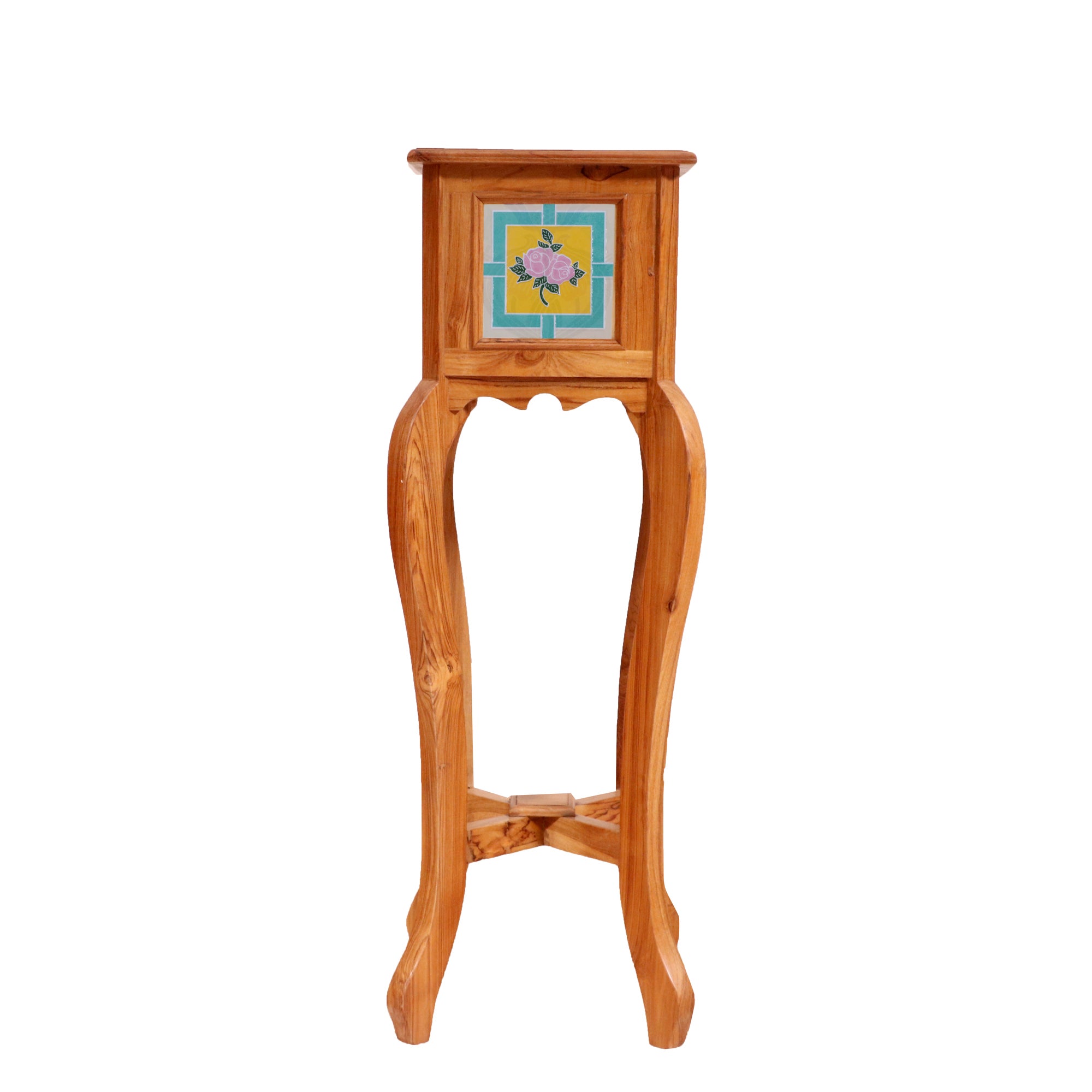 Curved Leg Tiled End Table End Table