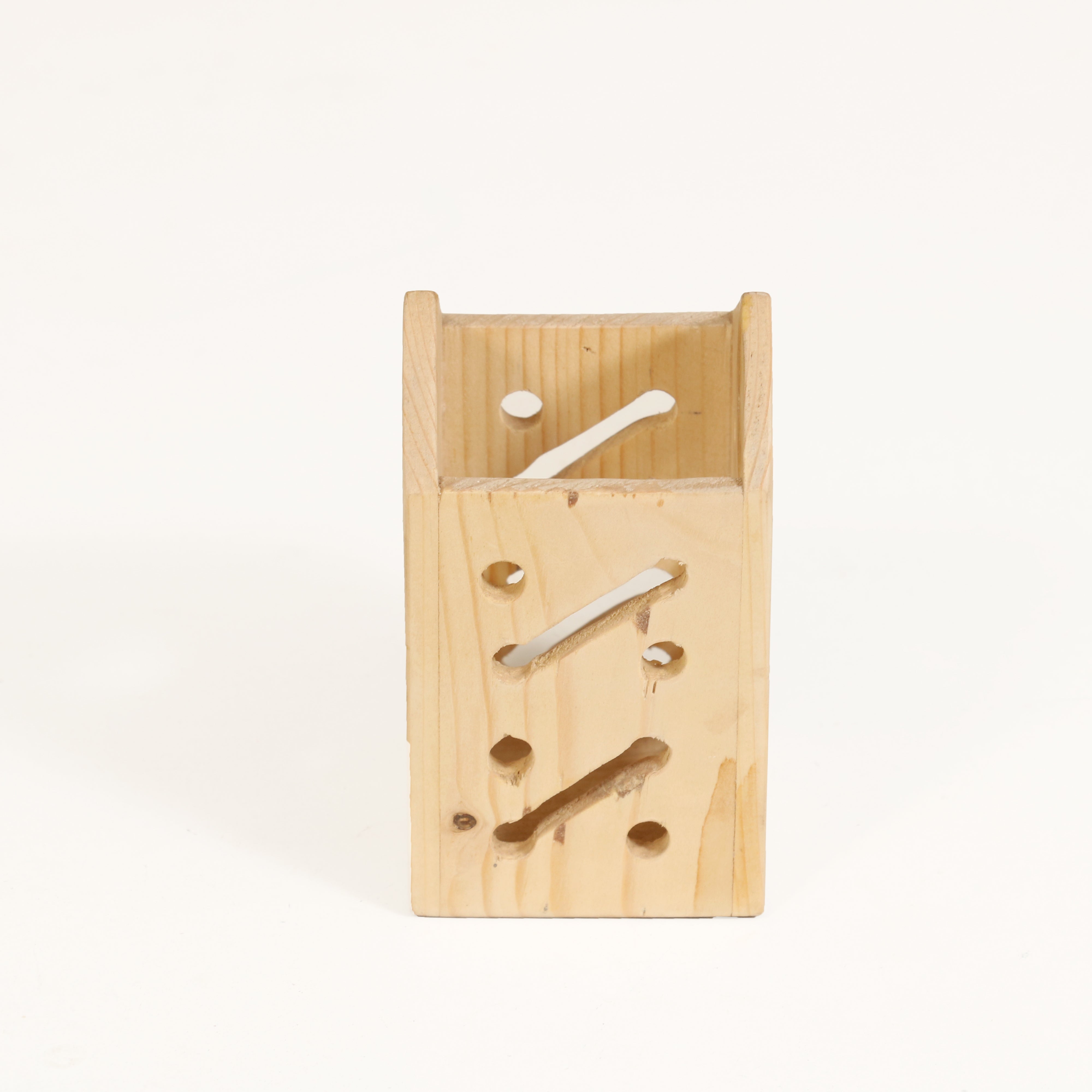 Pine Wood Pencil Stand Desk Organizer