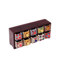 10 drawers double row ceramic miniature chest -(Mahogany Touch) Desk Organizer
