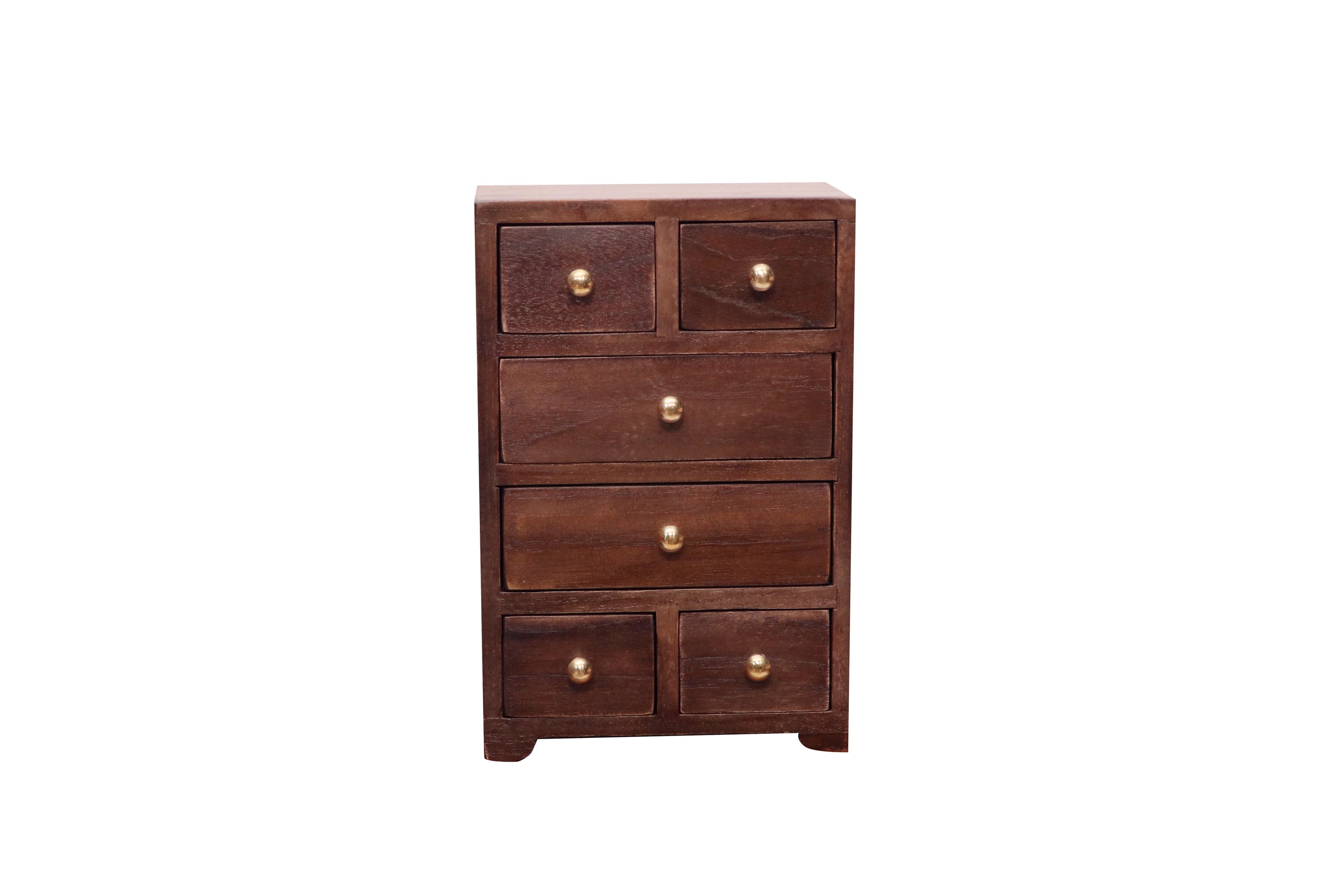 Miniature 6 Compartment Drawer's Chest for Desk organiser (Dark Touch) Desk Organizer