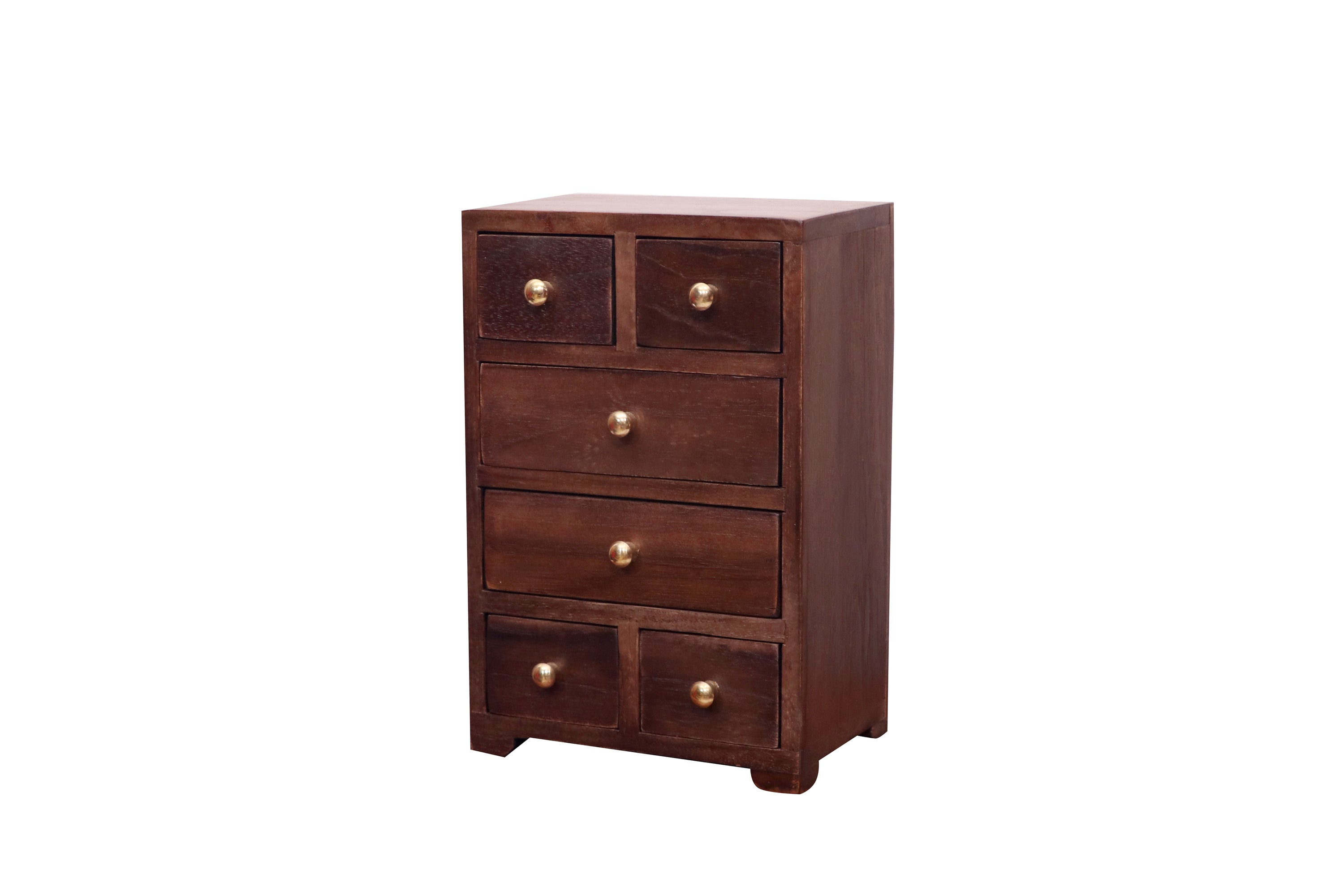 Miniature 6 Compartment Drawer's Chest for Desk organiser (Dark Touch) Desk Organizer