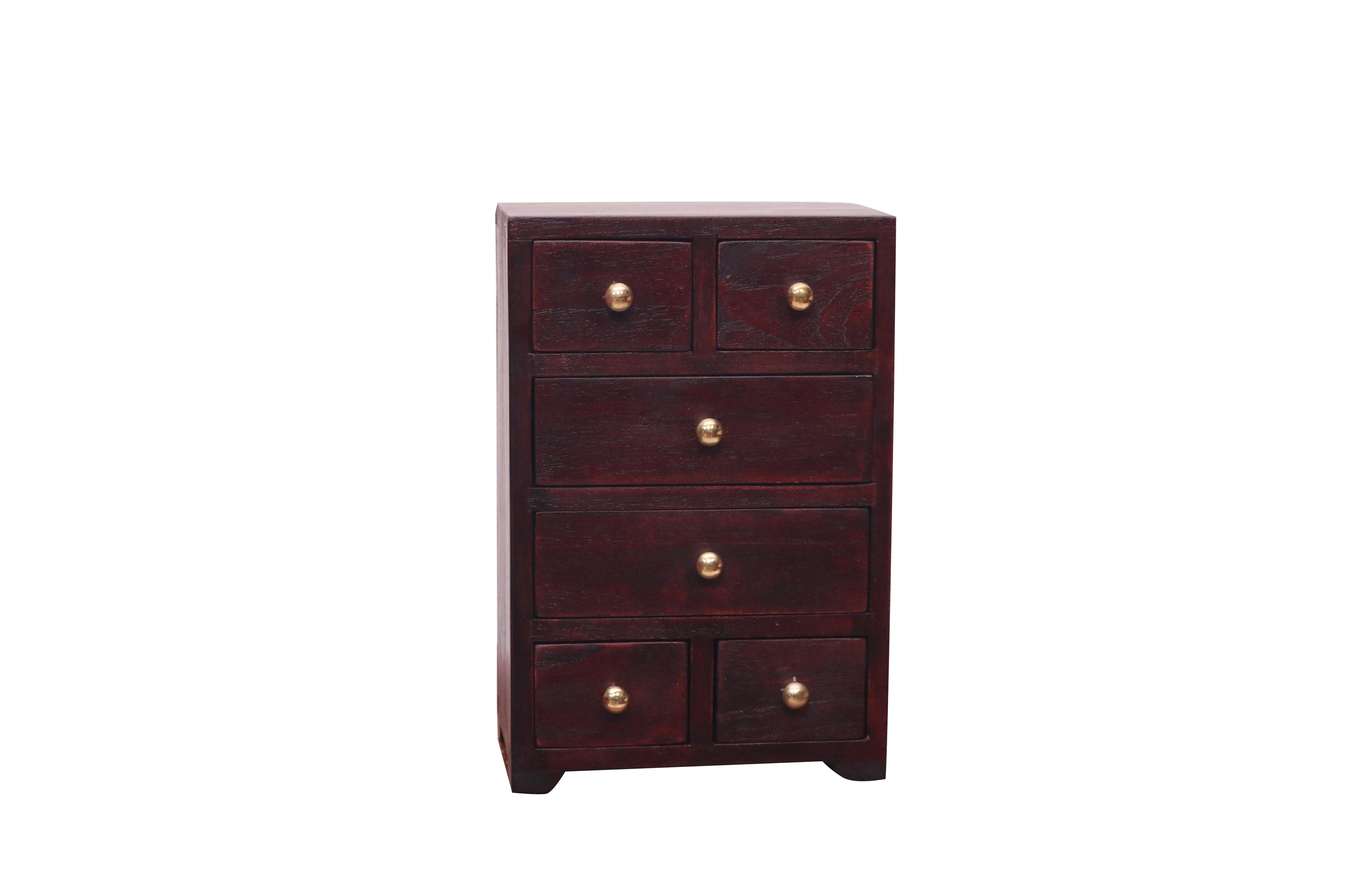 Miniature 6 Compartment Drawer's Chest for Desk organiser (Mahogany Touch) Desk Organizer