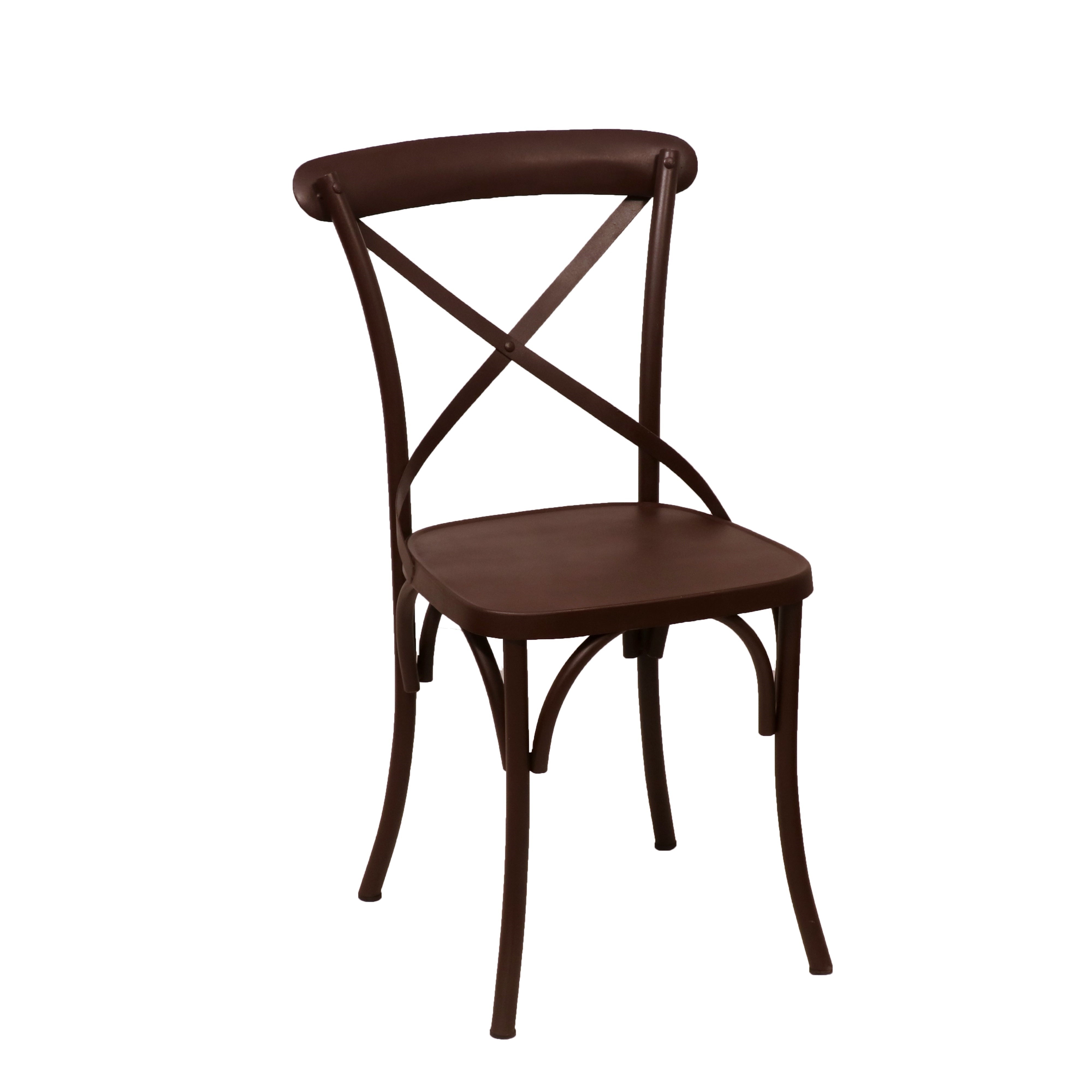Dark Brown Metal Exotic Hue Chair Dining Chair