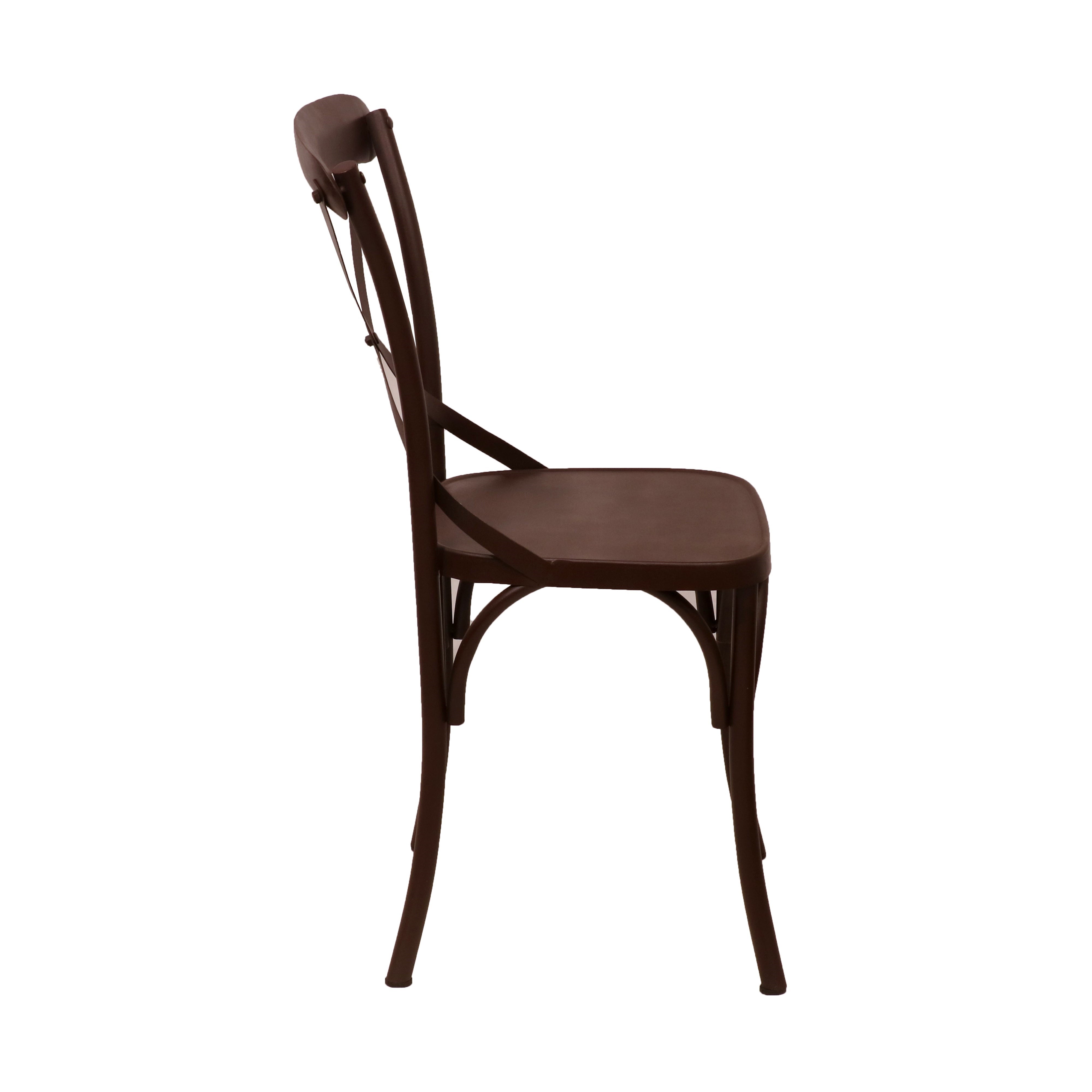 Dark Brown Metal Exotic Hue Chair Dining Chair
