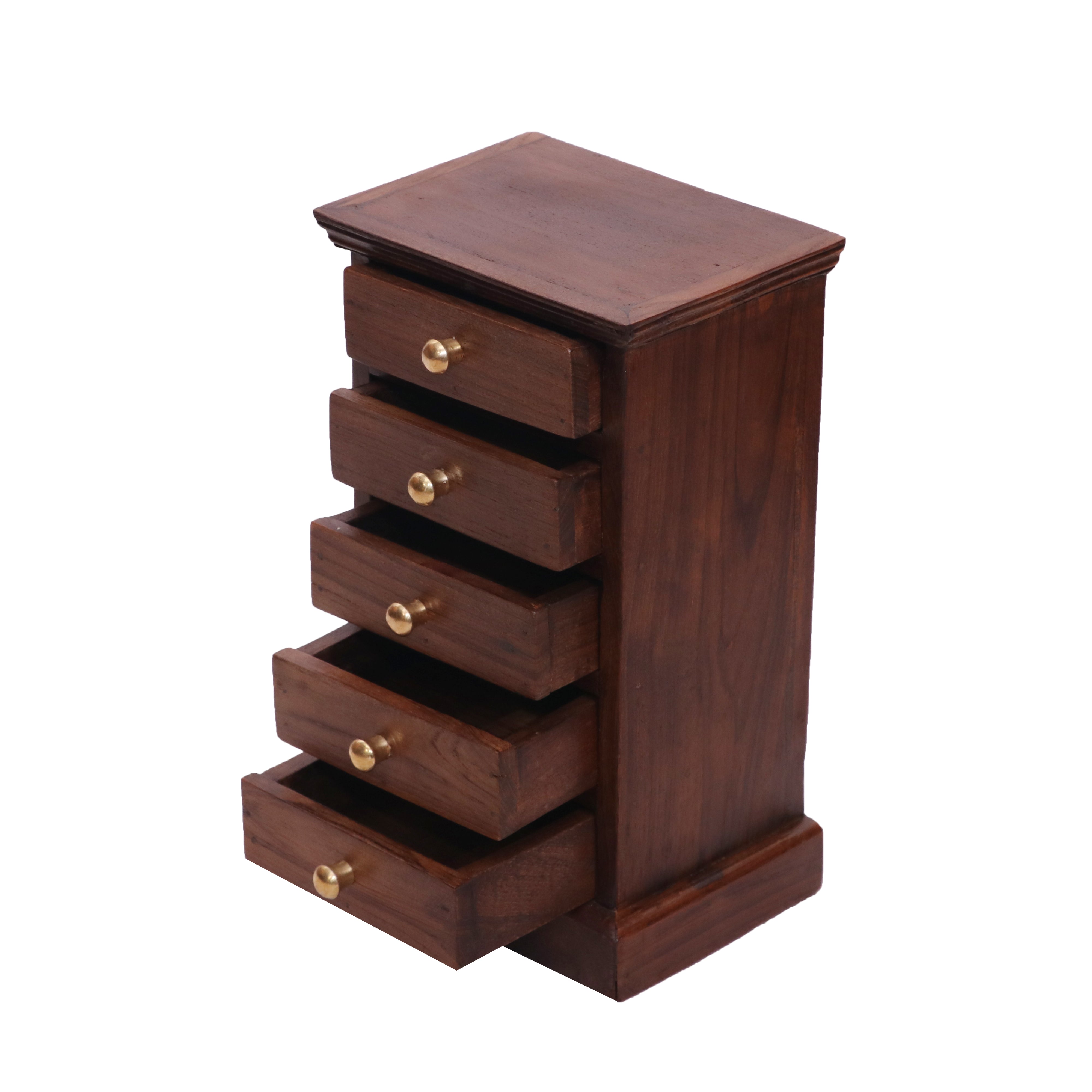 5 Drawer Natural Bureau (Dark Touch) Desk Organizer