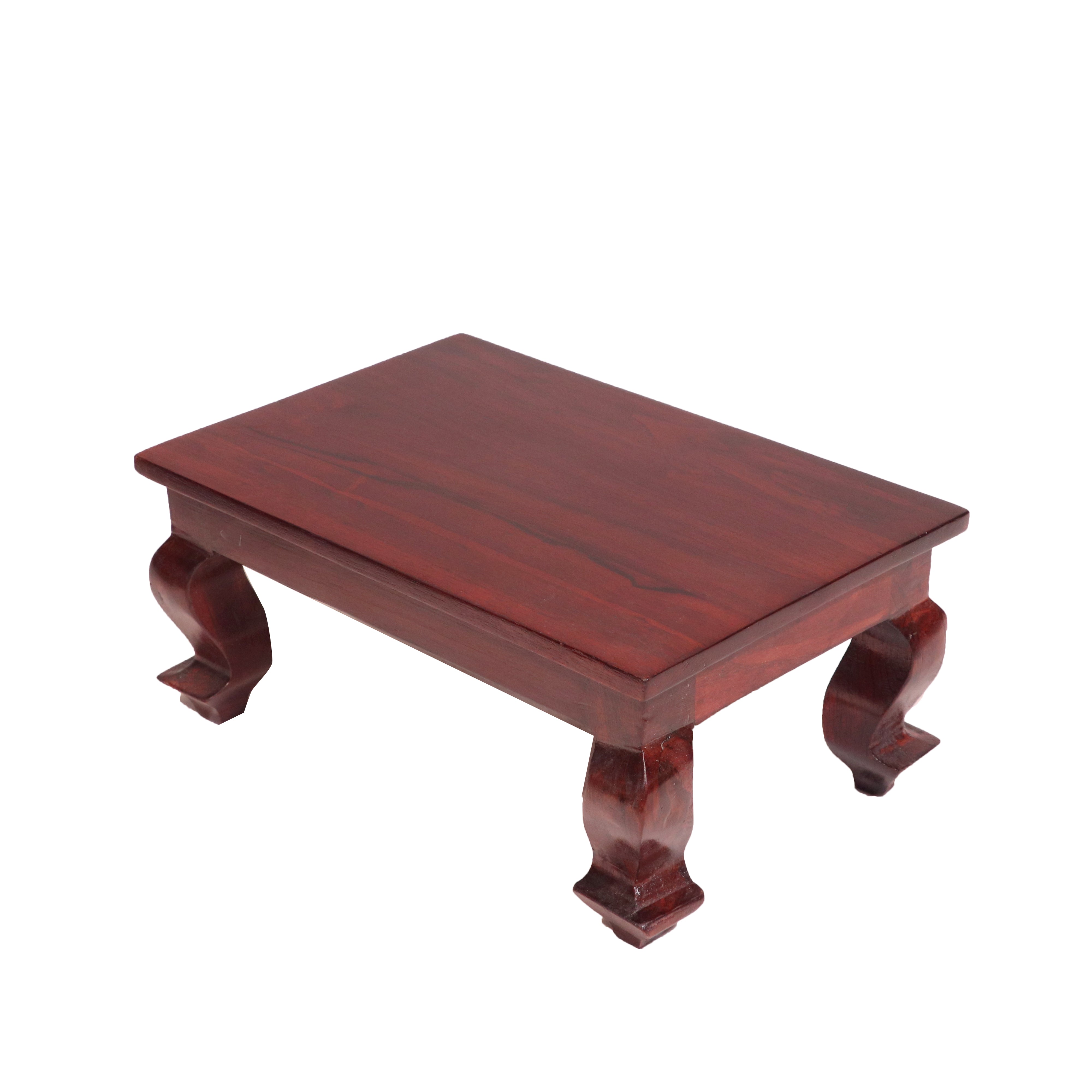 Curvey Leg teak Wood Bajot (Mahogany Touch) Bajot