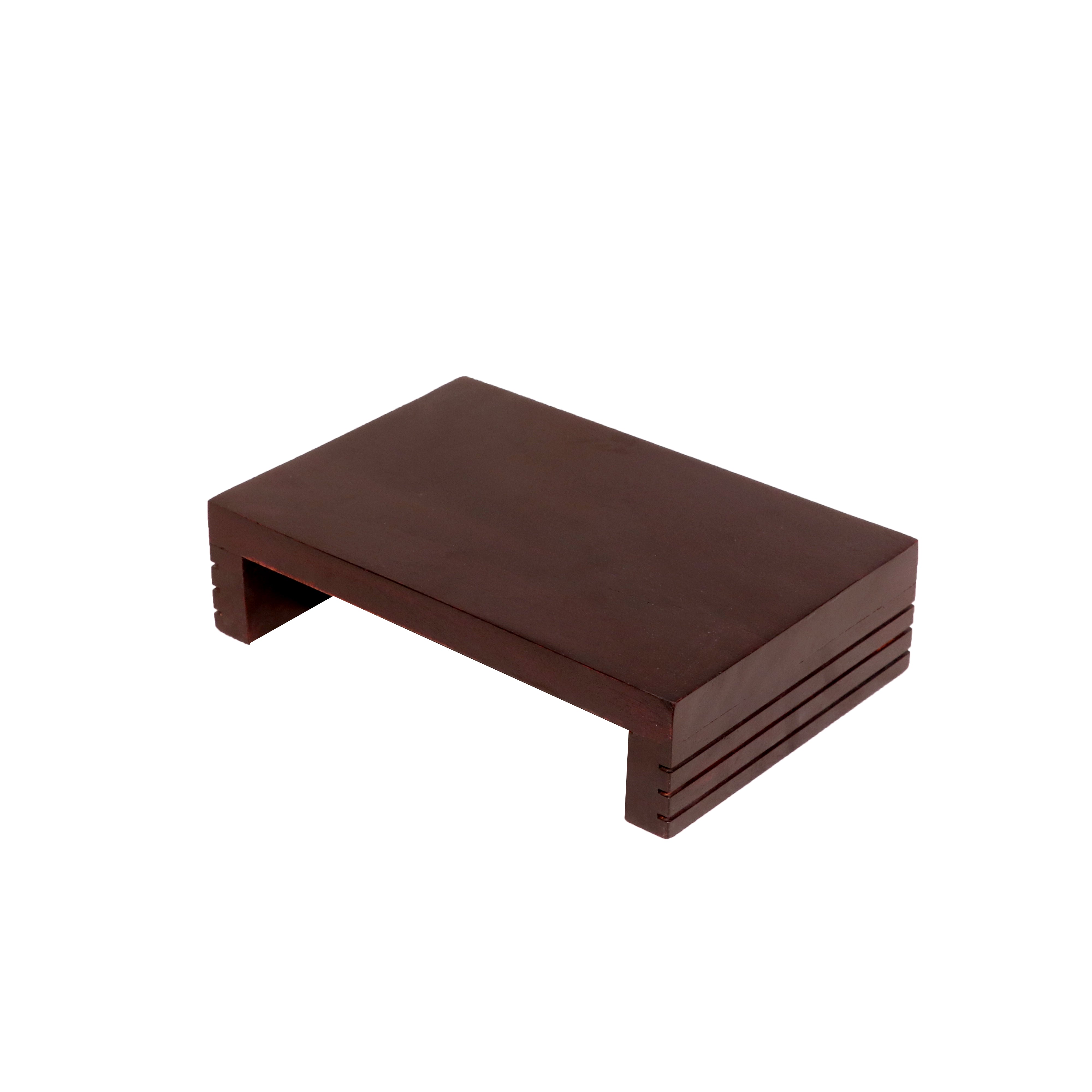 Ridged Sides Wooden Bajot (Dark Touch) Bajot