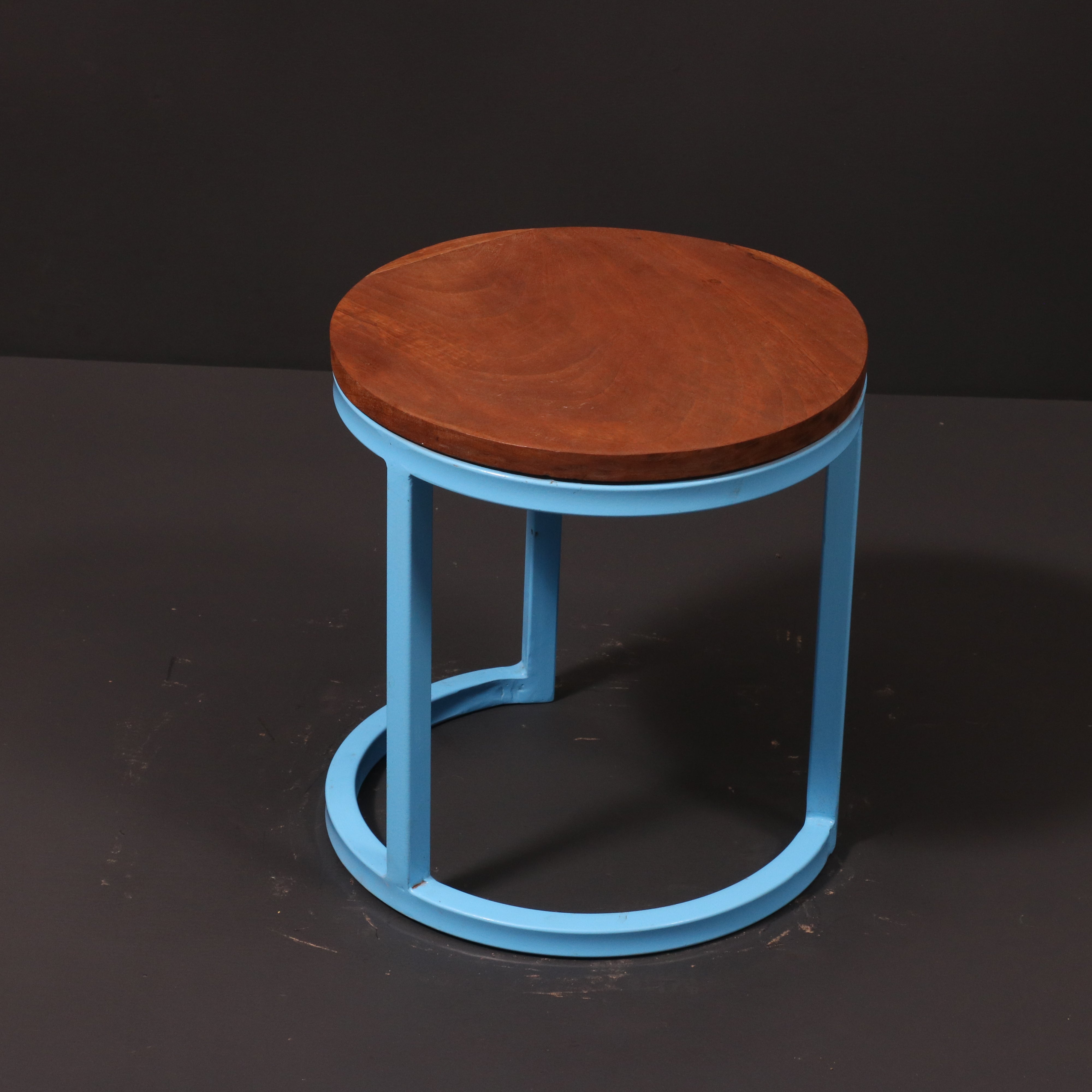 (Set of 3) Metallic Table Stand Stool