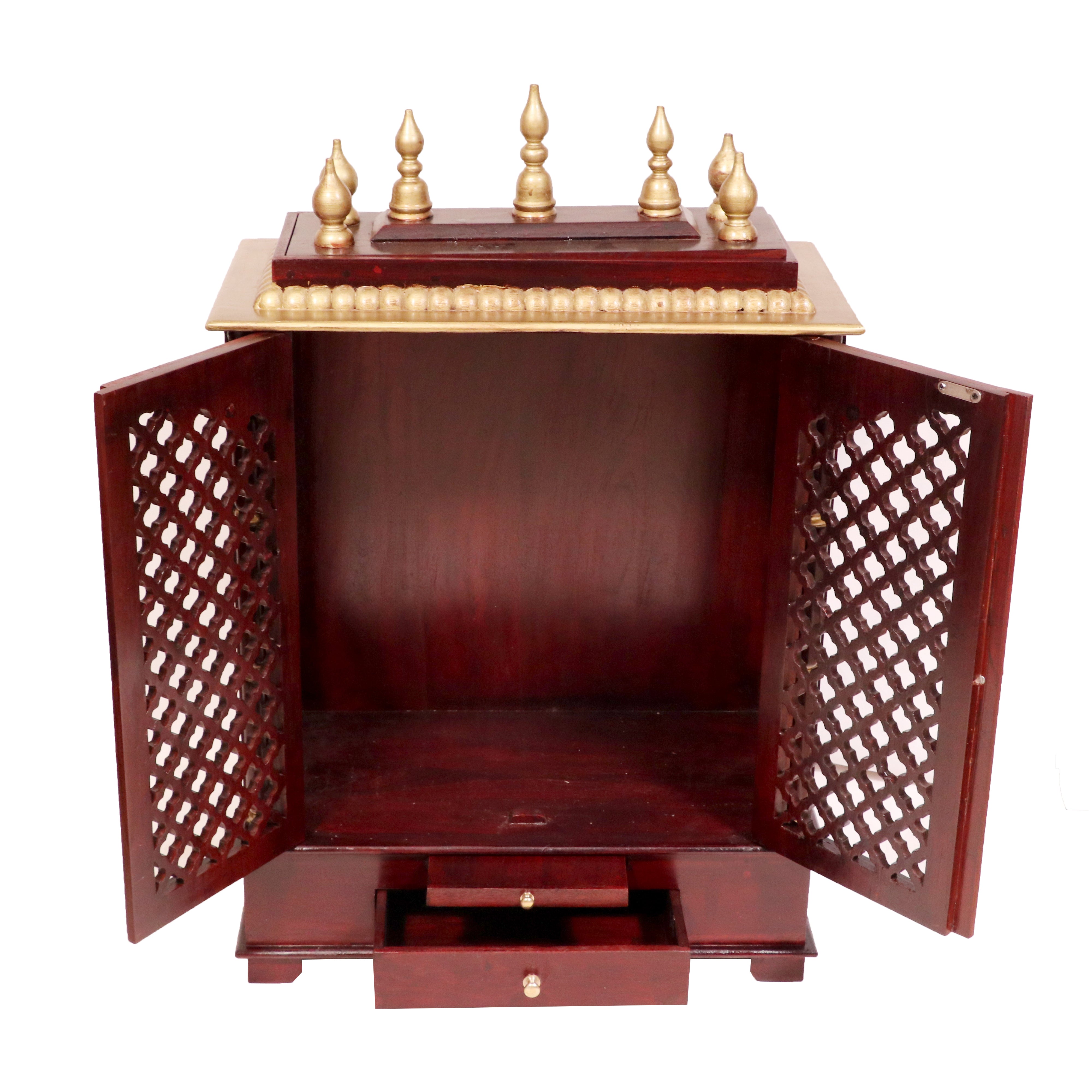 Royal Wooden Carved Jali Door Temple Temple