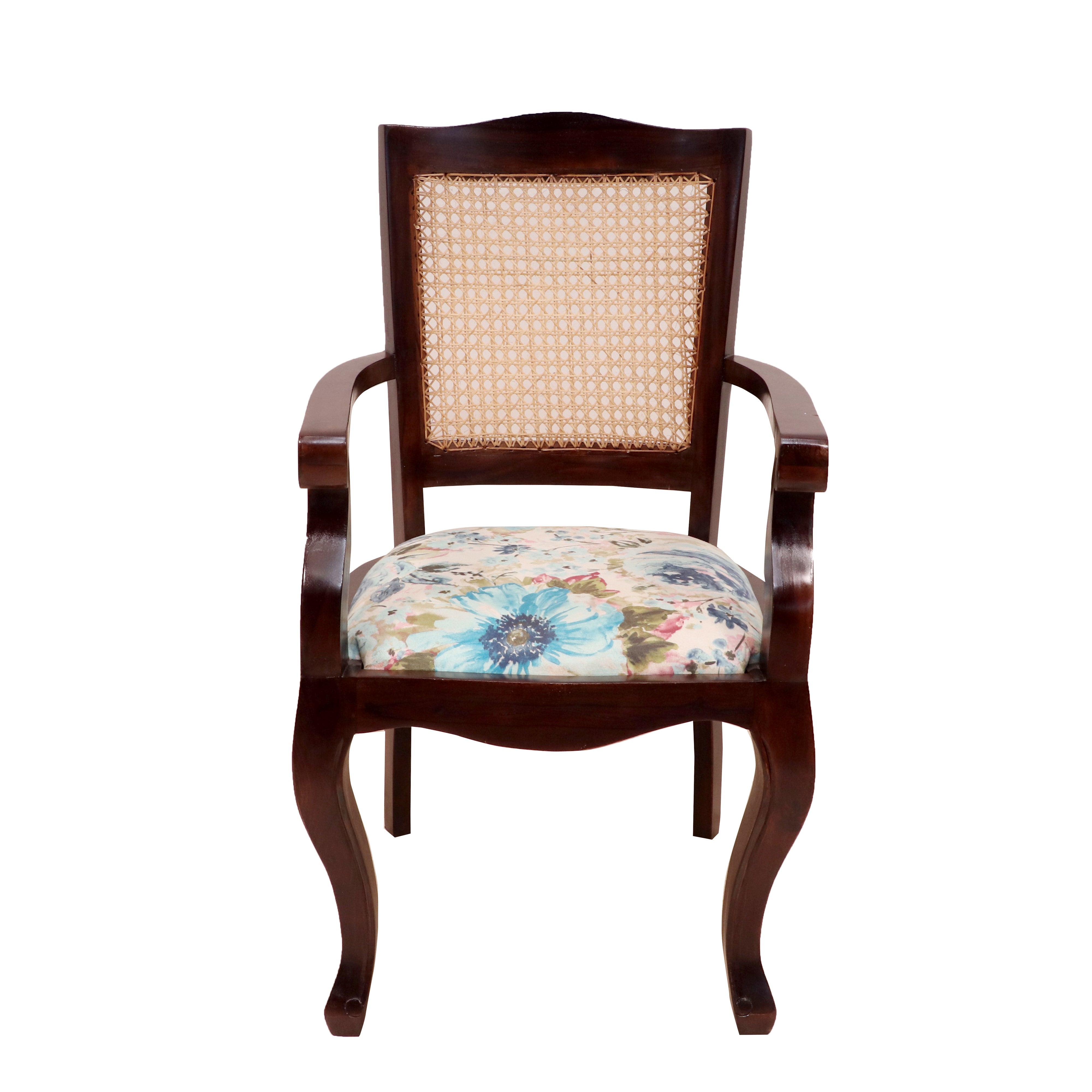 Sewe Cane Back Handmade Wooden Royal Arm Chair Arm Chair
